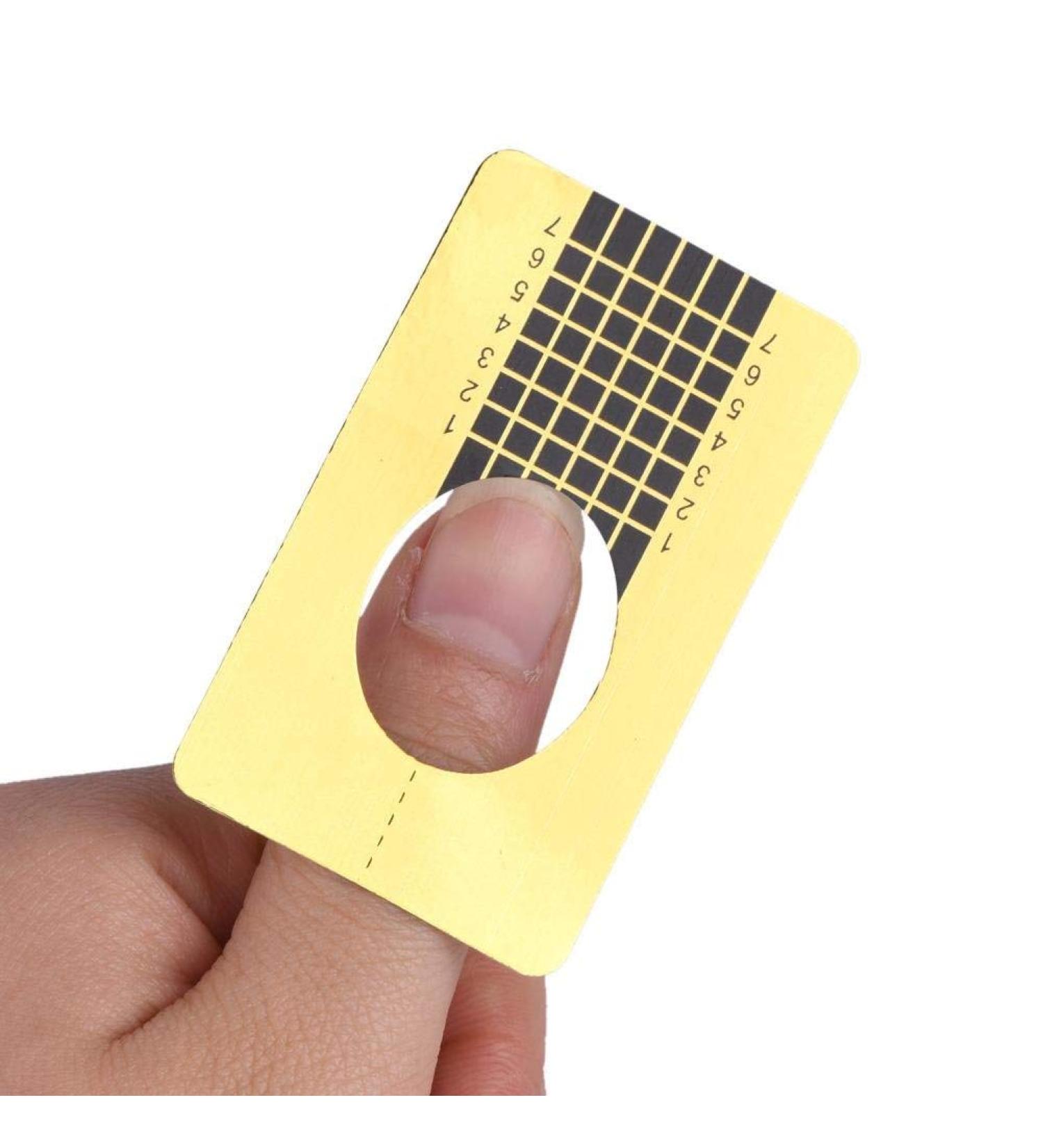 50Pcs/Set Nail Art Tip Acrylic UV Gel Extension Guide Form Sticker Manicure Nail Form Guide Stickers for Acrylic Nail Art Tips Gel Nail Polish Extensions - Buy Online on GoSupps.com