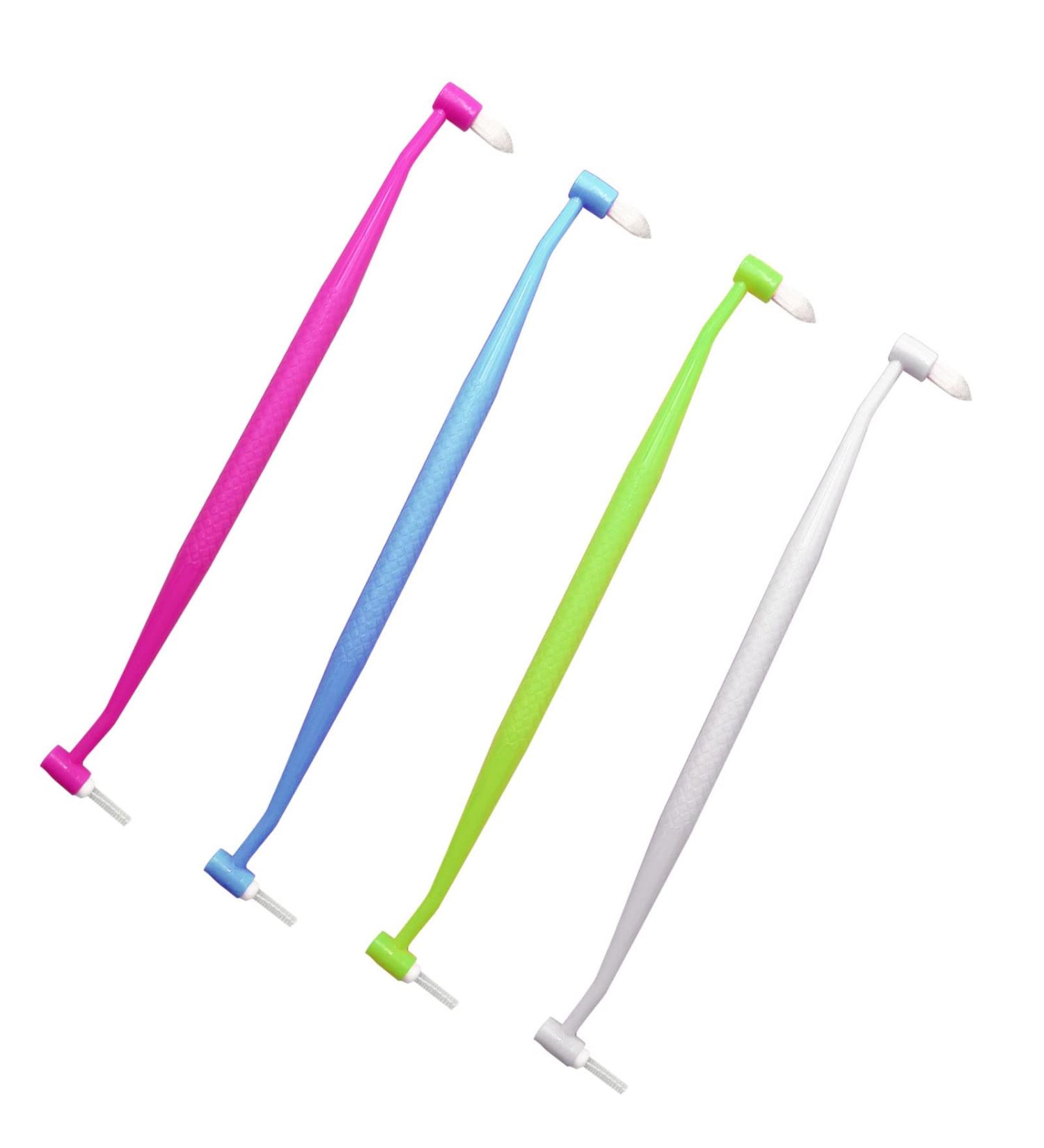 HRASY 4 Pieces Orthodontic Toothbrush Double-Ended Interspace Brush for Braces - Tiny Soft Trim Head - Teeth Detail Cleaning - 4 Colors - Buy Online on GoSupps.com