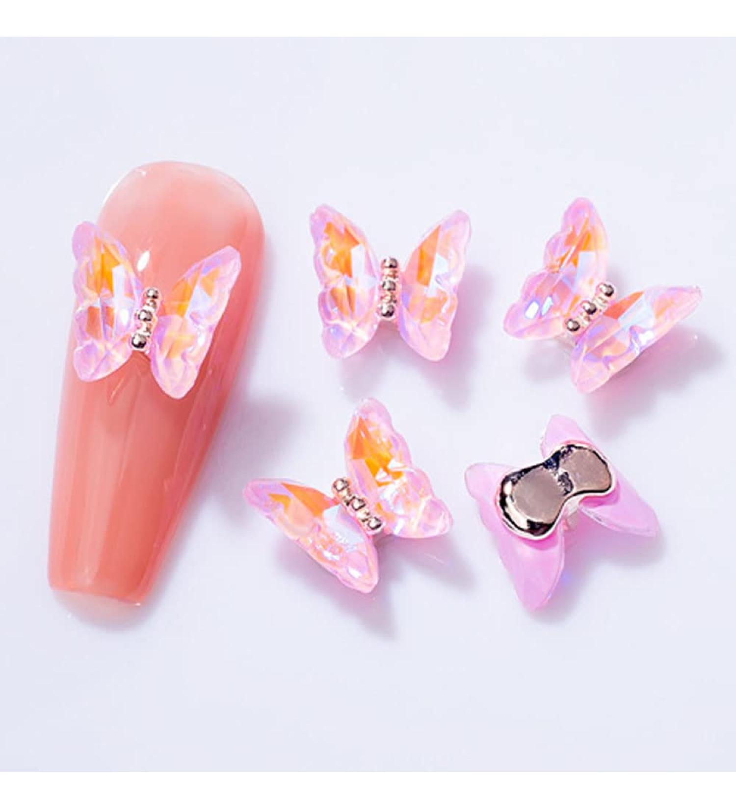 3D Nail Art Rhinestone Crystal AB Butterfly Charms Sparkle Nail Decoration Jewerlry Hand Craft DIY Accessories (MJ03) - Buy Online on GoSupps.com