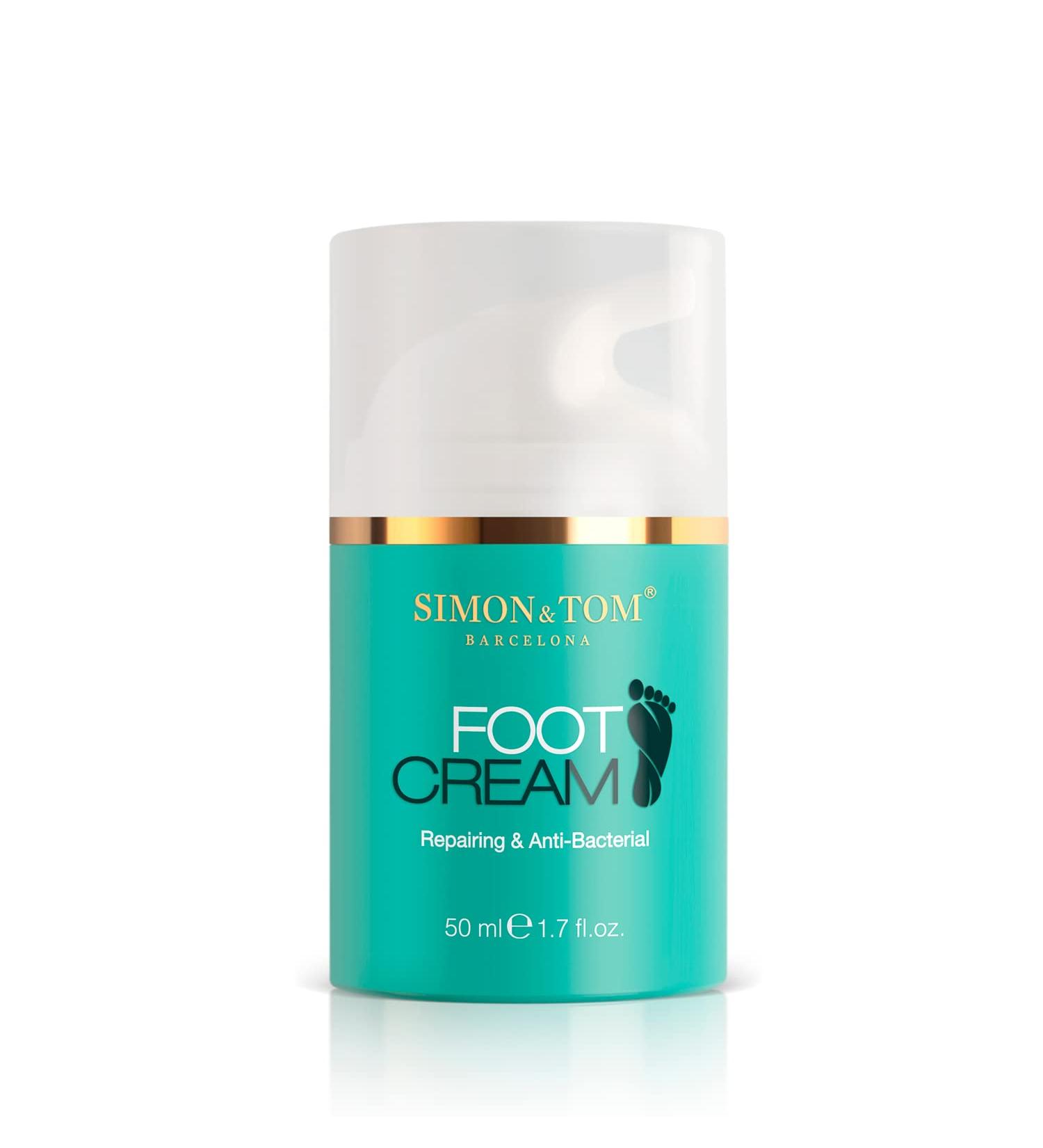 Simon & Tom Foot Cream | Organic Argan & Tea Tree Oil | Antibacterial & Regenerating | 50 ml - Made in Spain for Dry & Cracked Skin - Buy Online on GoSupps.com