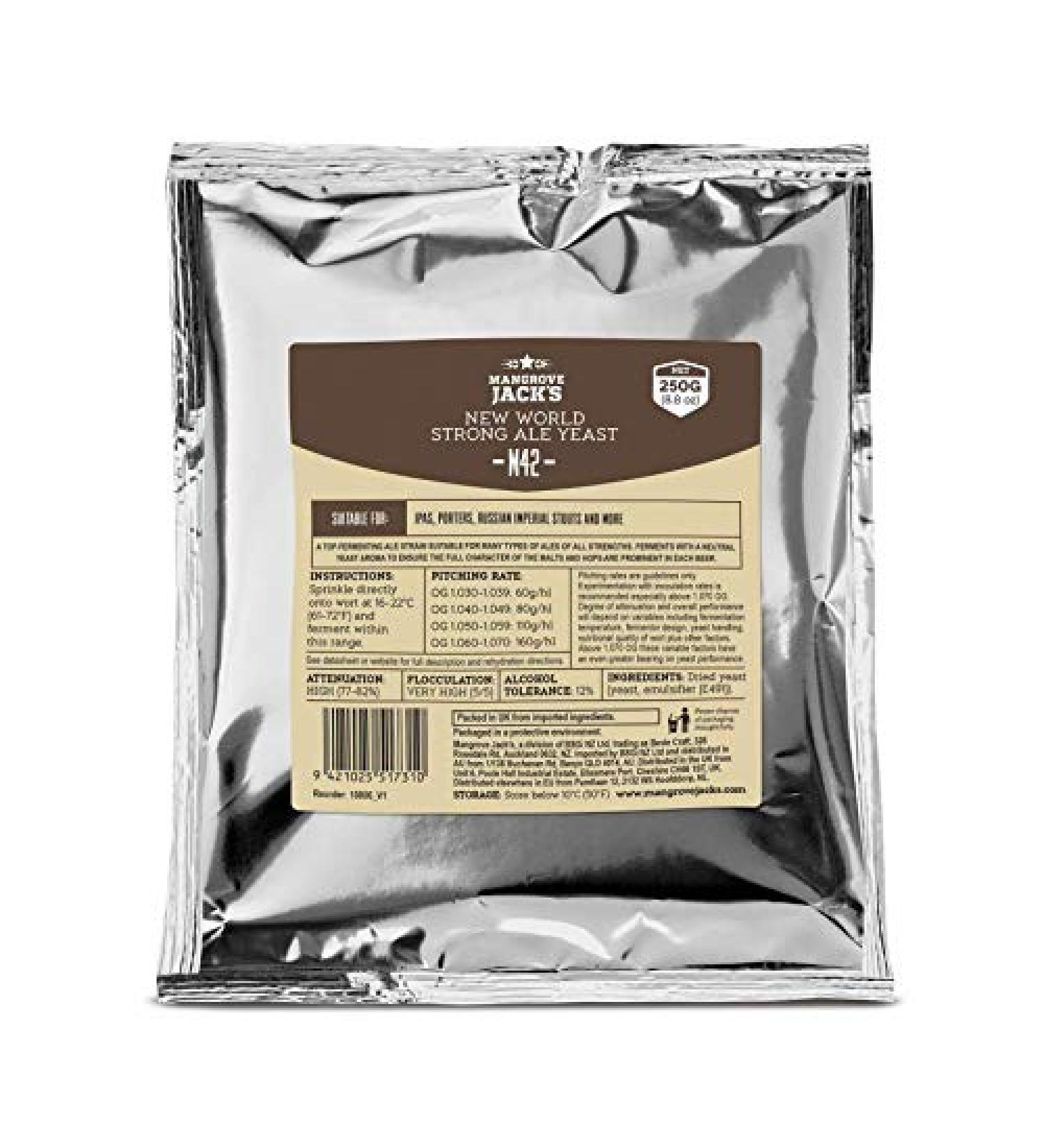 Mangrove Jack's New World Strong Ale M42 dry brewers yeast Mangrove Jacks 250 g