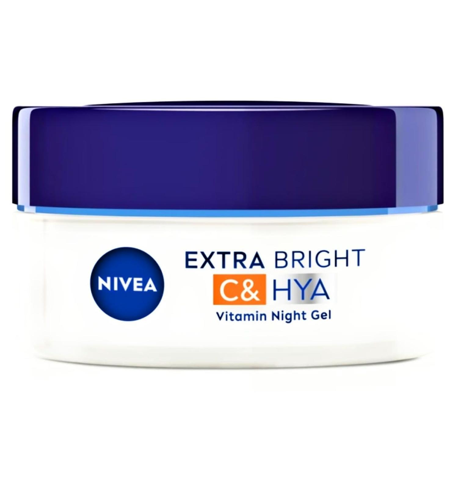 NIVEA Extra Bright C & HYA Vitamin Night Sleeping Gel Hydrating Dark Spot Reducer 50ml - Buy Online on GoSupps.com