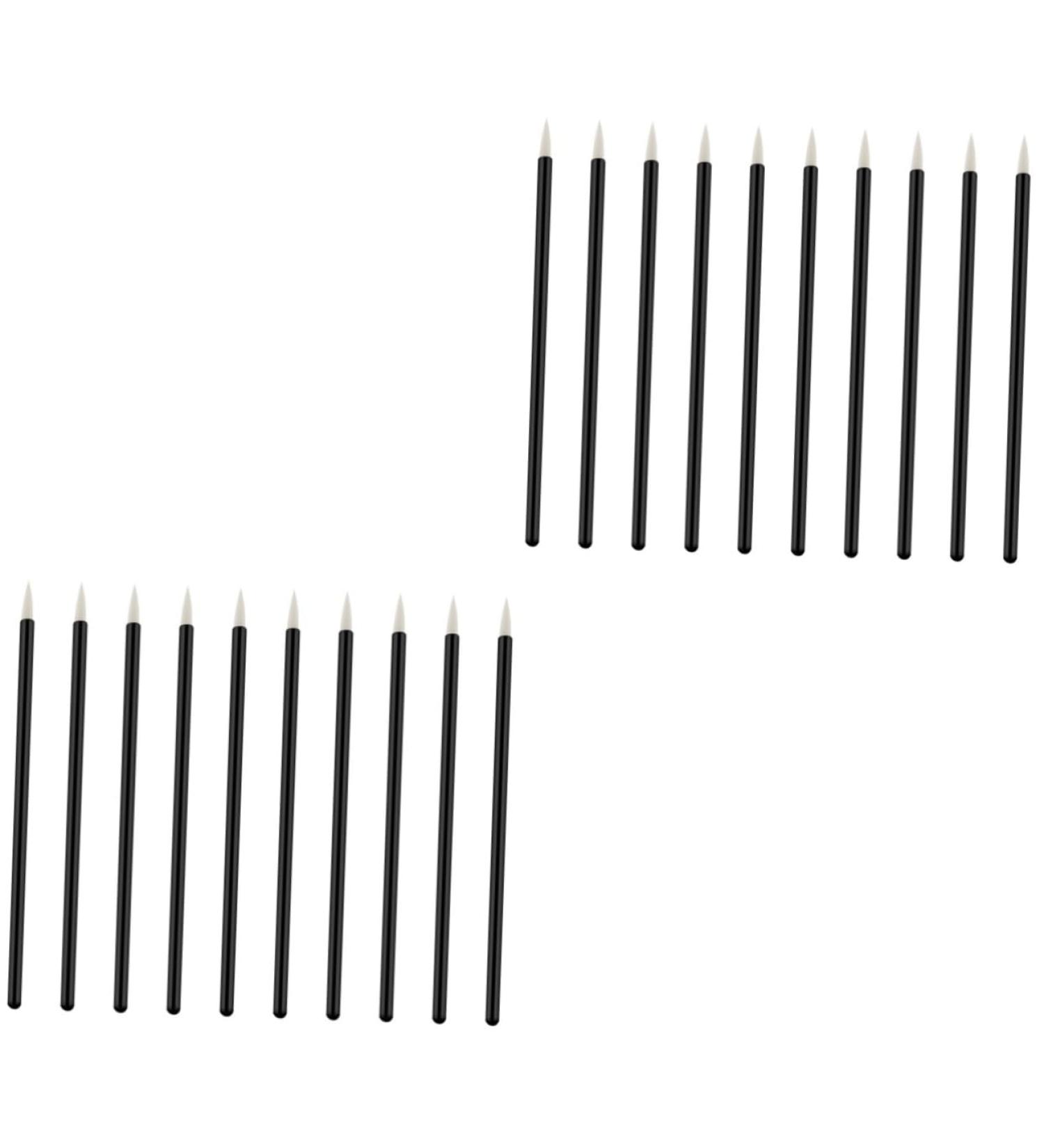 Buy Mipcase 200 Pcs Gel Liner Brush Set - Angled Eyeliner Lipstick & Eyebrow Brushes | Disposable White Makeup Tools for Professionals - International Shipping Available - Buy Online on GoSupps.com