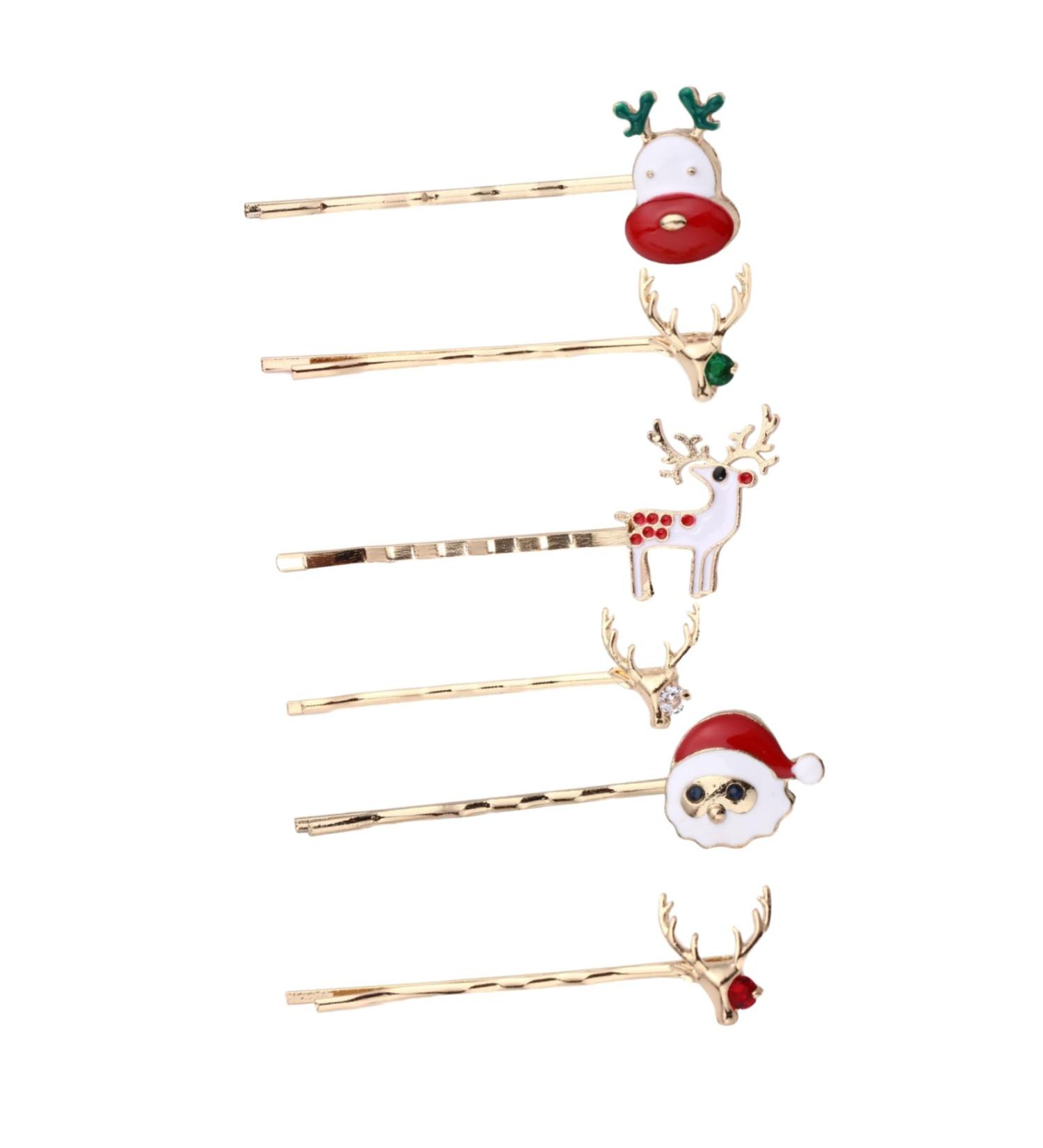 Amosfun 3 Christmas Hair Clips Holiday Party Hairpin Santa Barrettes Bobby Pins Decorative Hair Clips Xmas Kids Hair Pins Hair Clips for Girls Antler Barrette Metal Alloy Side Clip Child - Buy Online on GoSupps.com