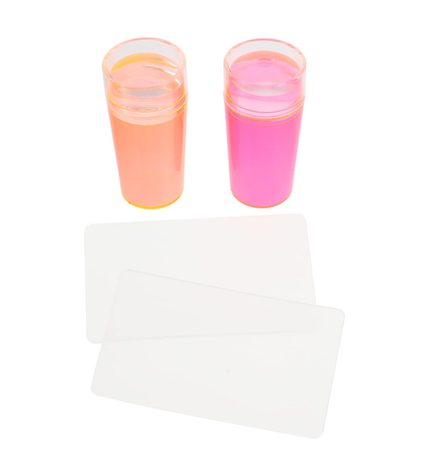 Buy Minkissy 2 Sets Clear Silicone Jelly Nail Art Stampers - Perfect for Manicure & Transfer Designs - Buy Online on GoSupps.com