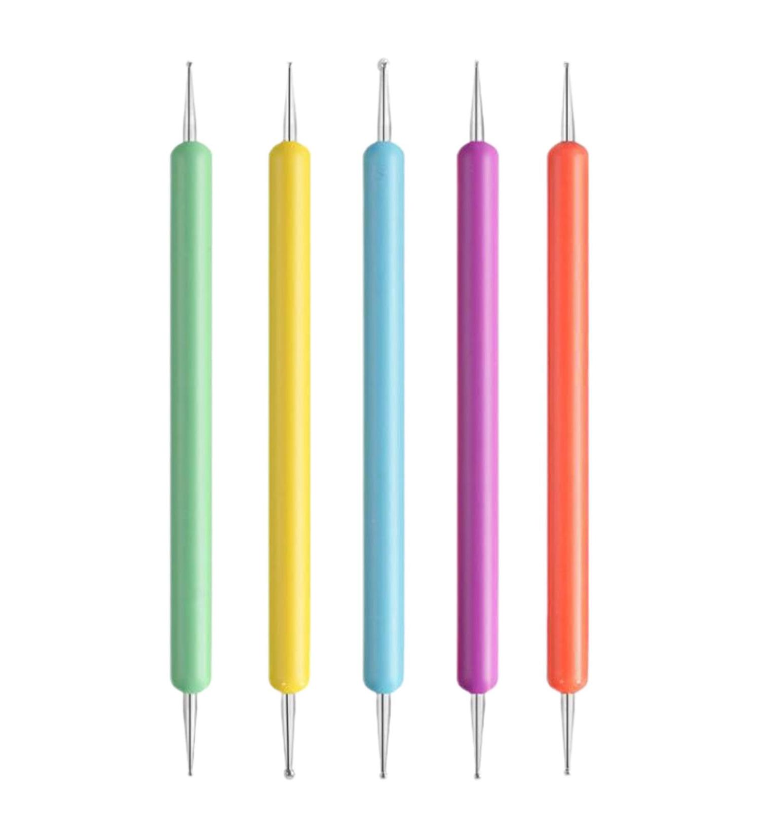 Dotting Tools - 5 Double-Ended Tool | Dot Paint Pens Design Tools Dotting Tools for Home Salon Tip Dot Paint Manicure Kit - Buy Online on GoSupps.com