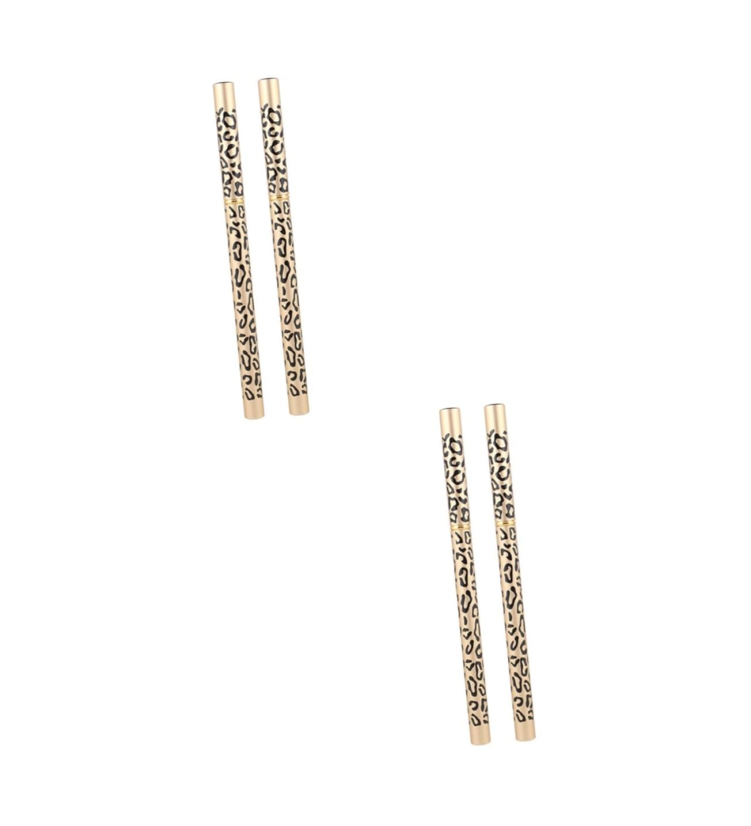 Healeved 4 Pcs Double Head Eyebrow Pencil Black Eyeliner Pen Eyebrown Beauty Eyebrow Pencil Puff Wooden - Buy Online on GoSupps.com