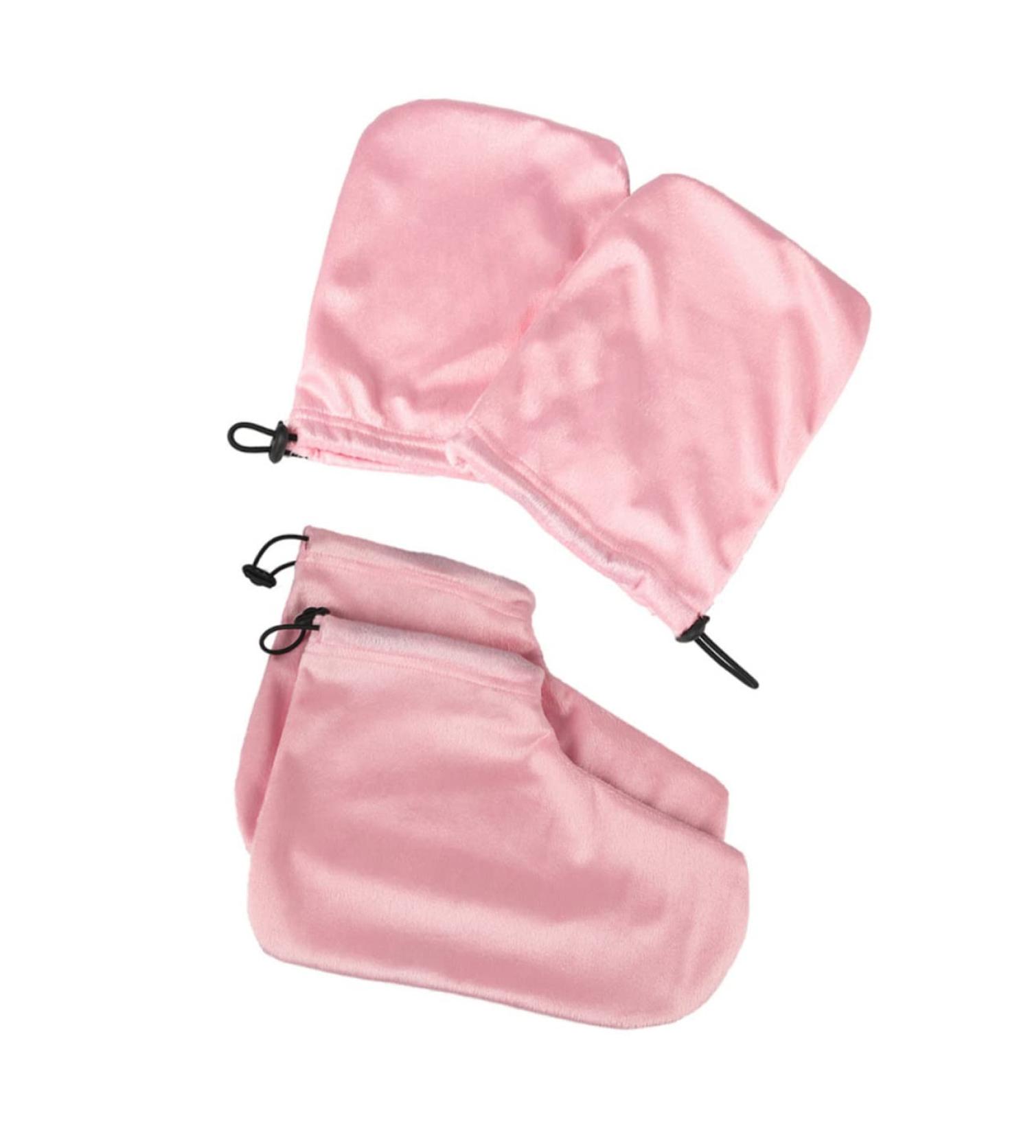 2paires Et Chaussettes Paraffine Ensemble De Soins Pour Et Thermique Couleur Rose Pour Spa Et Utilisation  - Buy Online on GoSupps.com