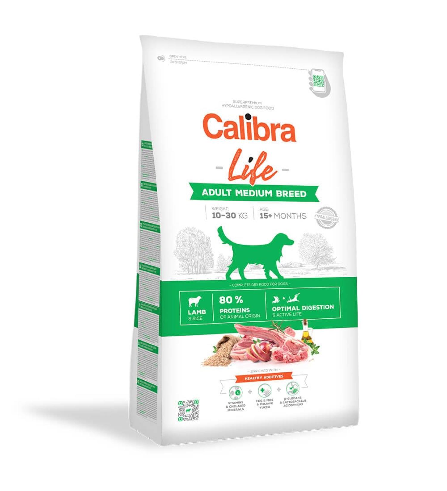 CALIBRA Dog Life Adult Medium Breed Cordero 12KG