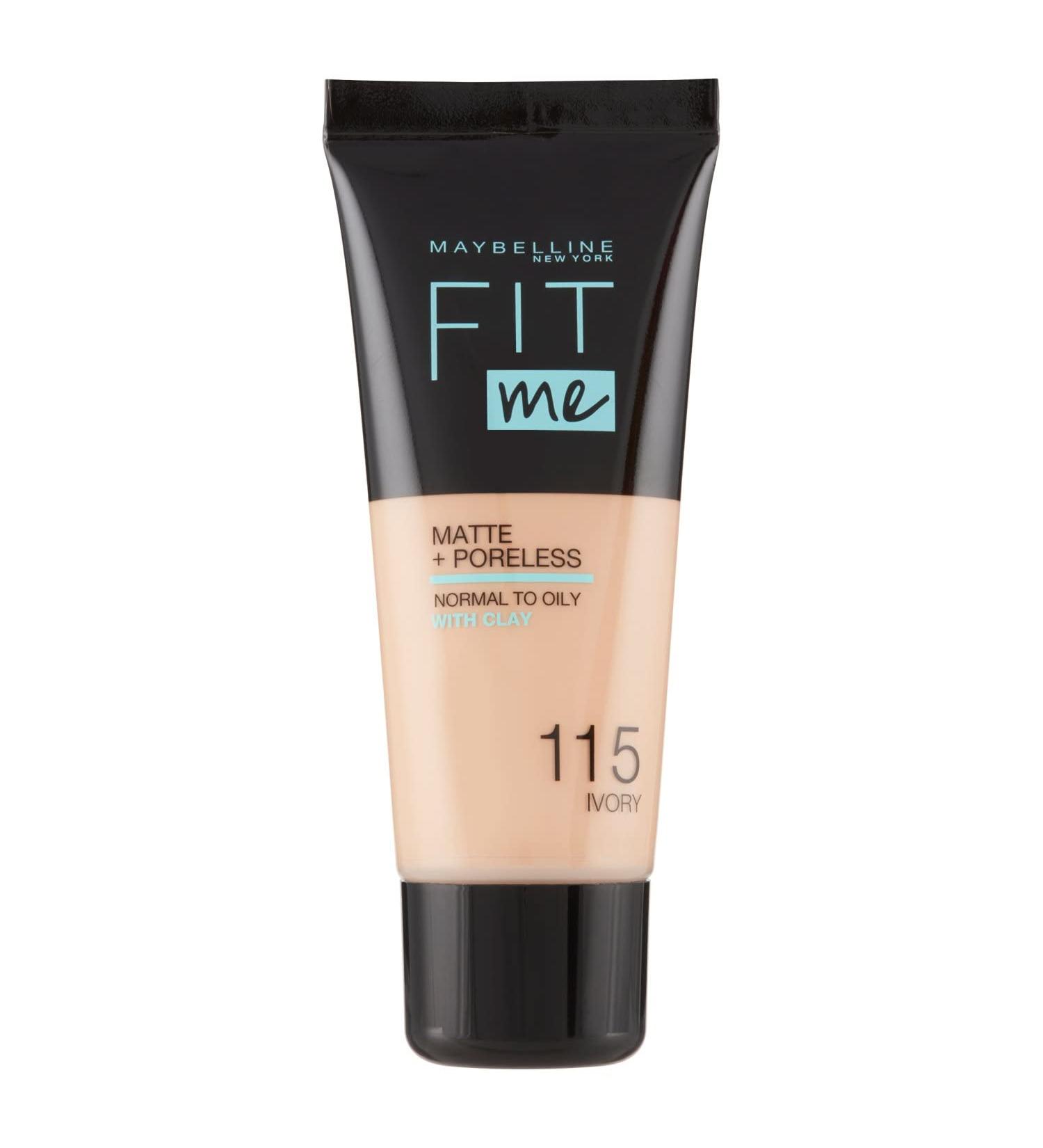 Maybelline Fit Me Matte Foundation 115 Ivory - Refines Pores | 30ml | International Shipping Available - Buy Online on GoSupps.com