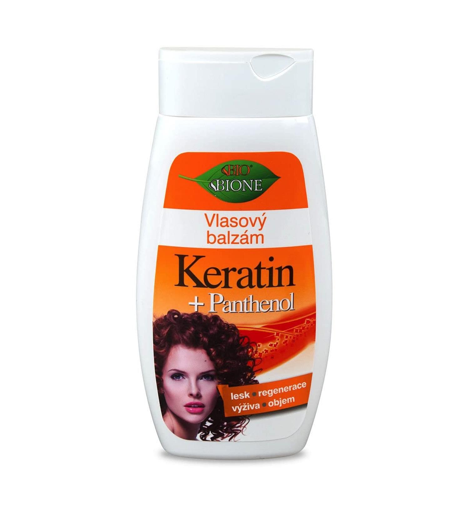 Bione Bione 100% organic and vegan hair balm with keratin and panthenol free of mineral oil sulfates parabens and silicones - 260 ml