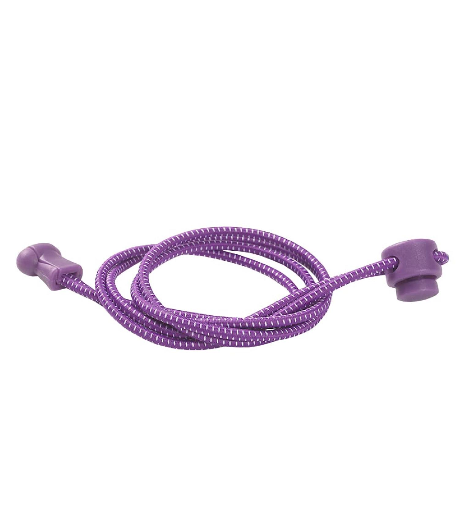 Buy Bupimufi Elastic No-Tie Shoelaces for Kids - Purple & White Quick Lock Rubber Straps | International Shipping - Buy Online on GoSupps.com