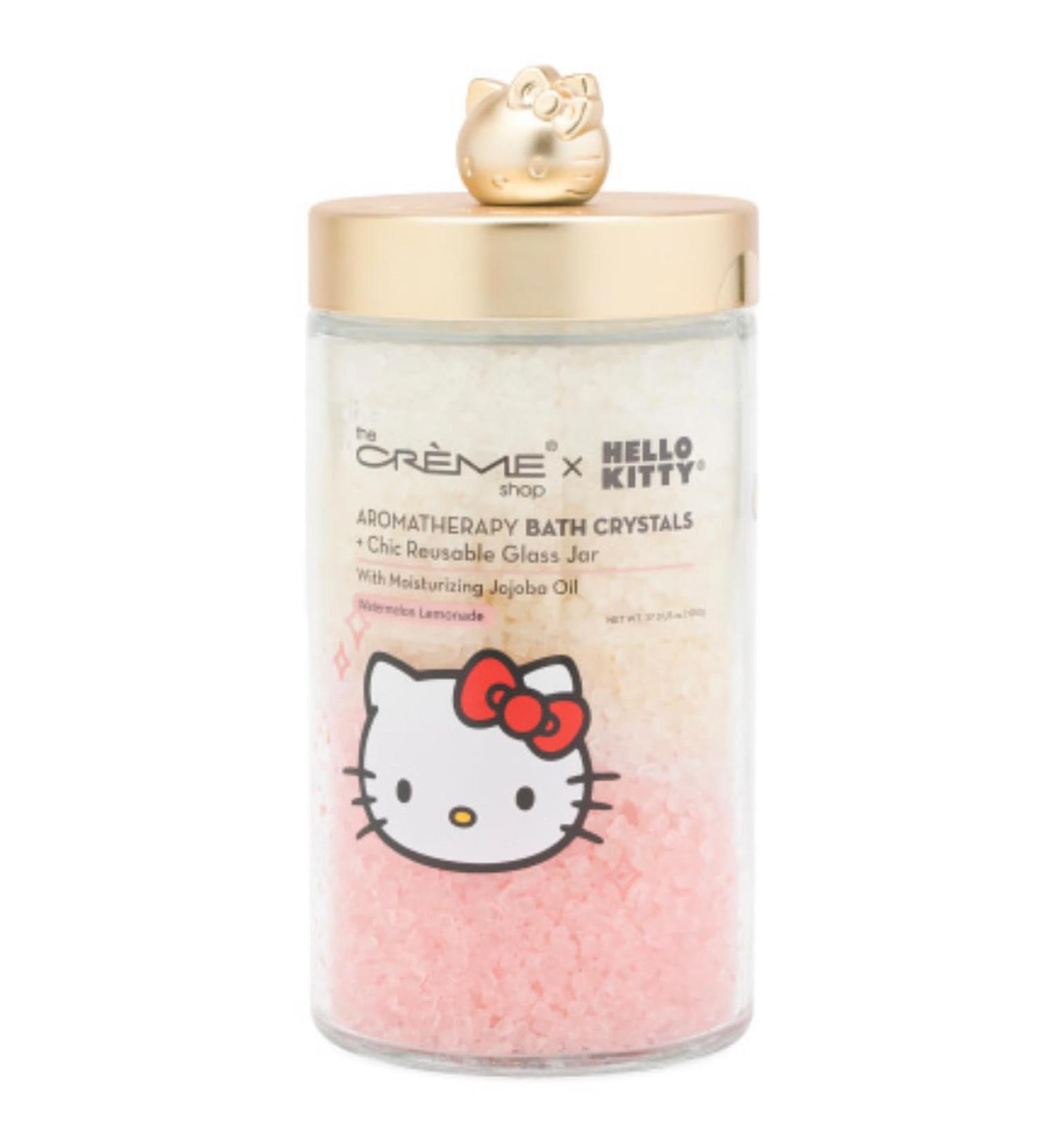 The Creme Shop Hello Kitty armatherapy Bath Crystals+ Chic Reusable Glass jar