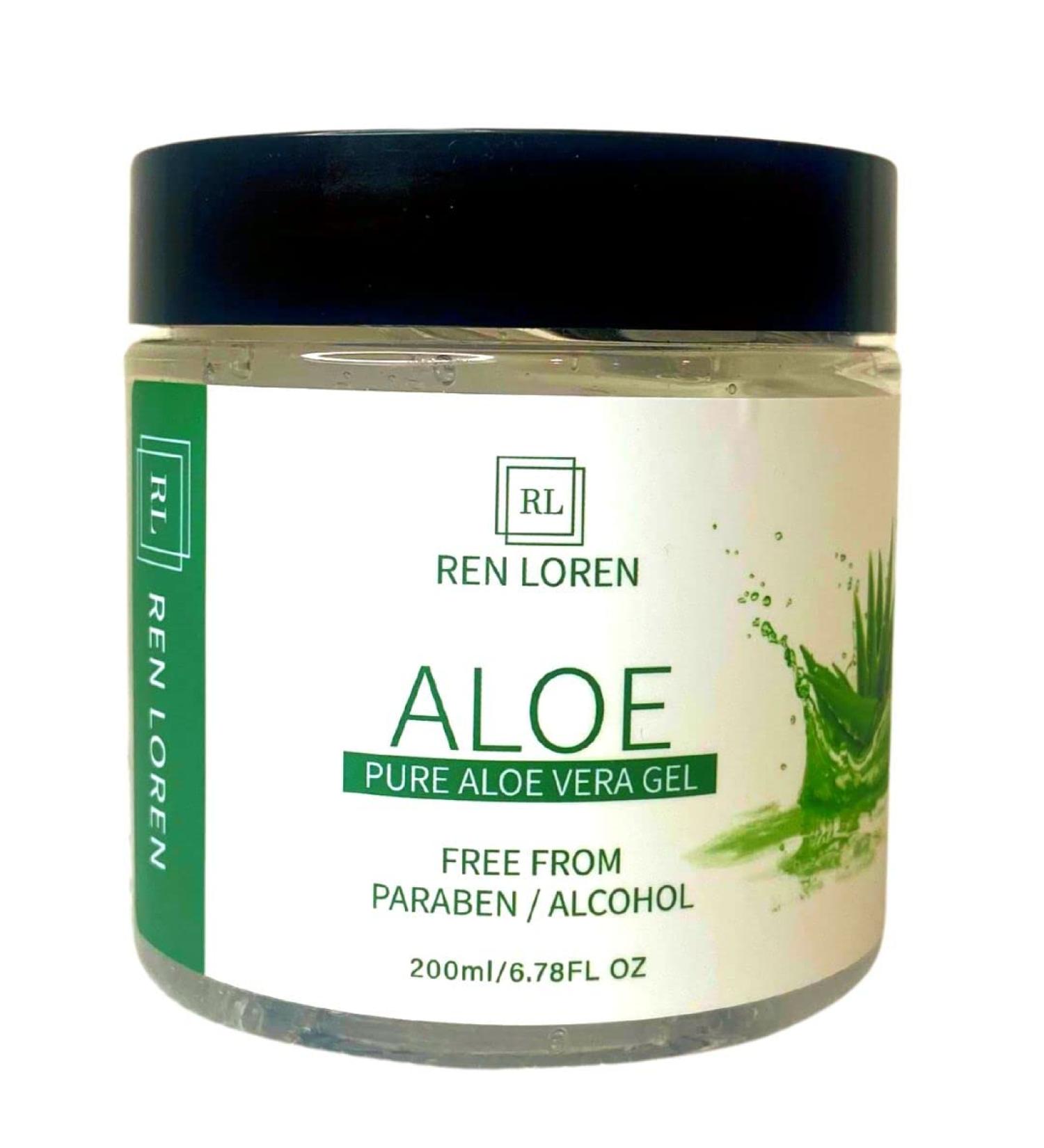 REN LOREN Organic Aloe Vera Gel | 200ml (6.78 oz) | Soothing & Moisturizing for Face, Skin & Hair | Non-Sticky Formula - Buy Online on GoSupps.com
