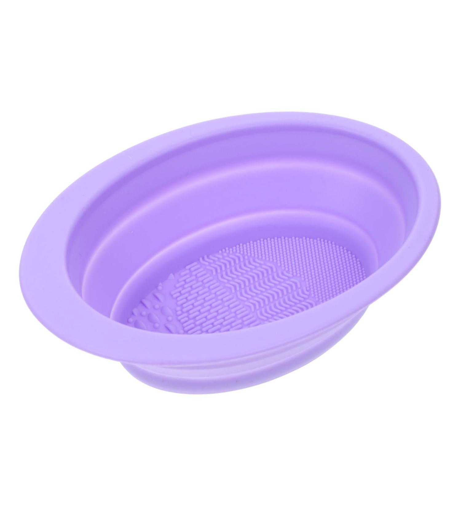 SOESFOUFU Cleaning Pad Clock Wall Decor Silicon Brush Cleaner Beauty Tools Brush Washer Cosmetic Brush Cleaning Bowl Makeup Brush Scrubber Pad Face Make up Cushion Silica Purple 14.5x11cm Purple - Buy Online on GoSupps.com