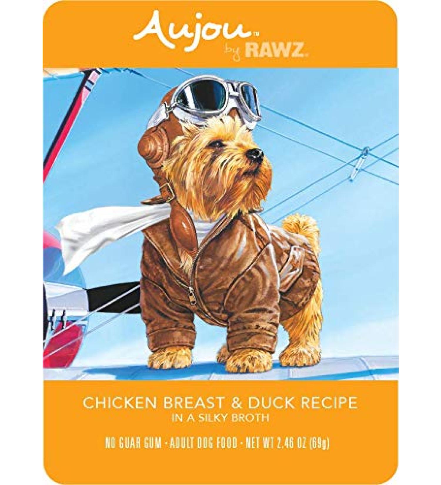 Rawz Aujou Chicken Breast & Duck Dog Food 8/2.46 oz Pouches