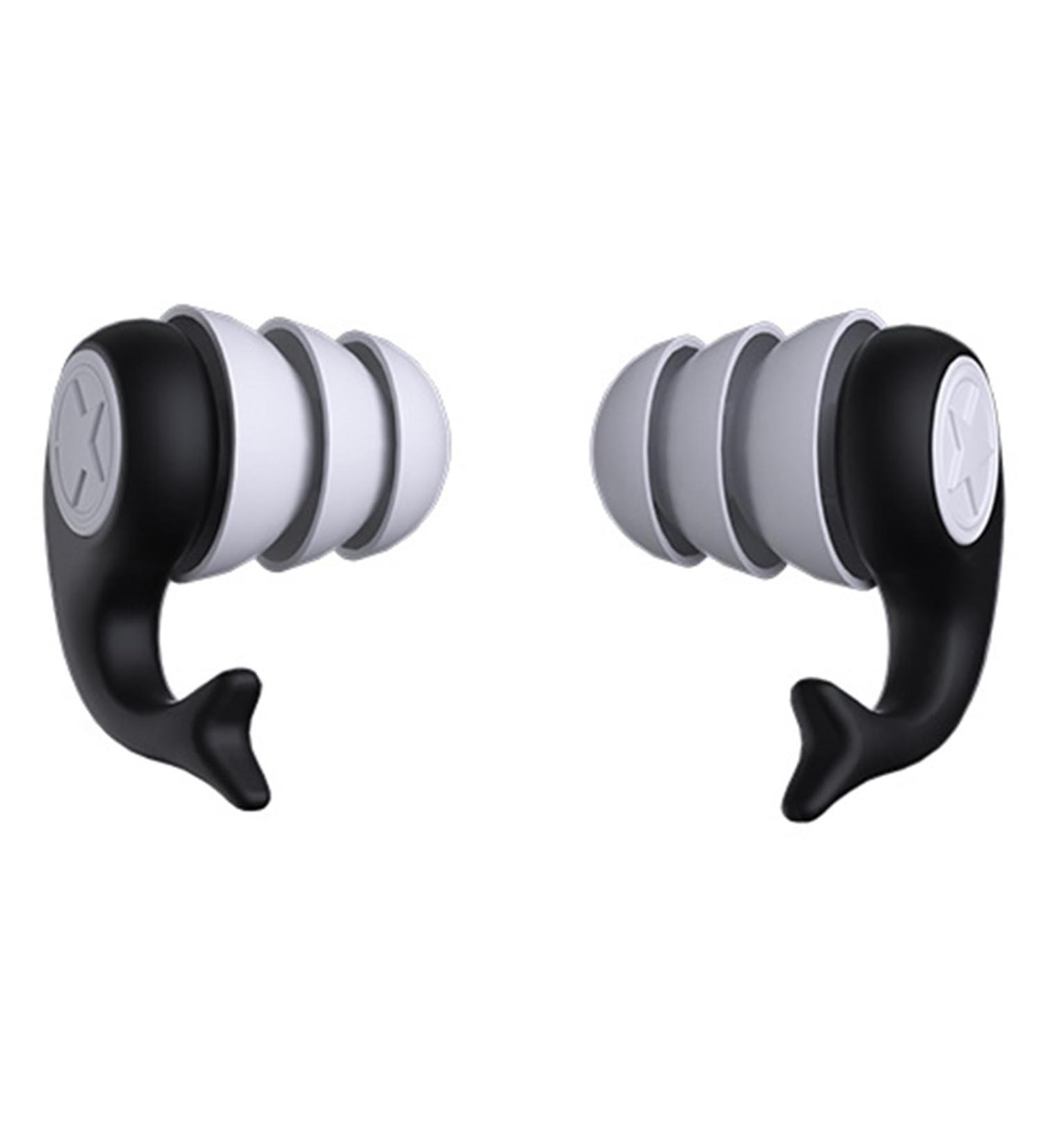 Erhigher Earplugs Ergonomic Silicone Ear Plugs 25 DB Noise Reduction Waterproof Reusable Dust-proof Hearing Protection Earplugs for Work Sleep Study Focus Snoring Parties Black - Buy Online on GoSupps.com