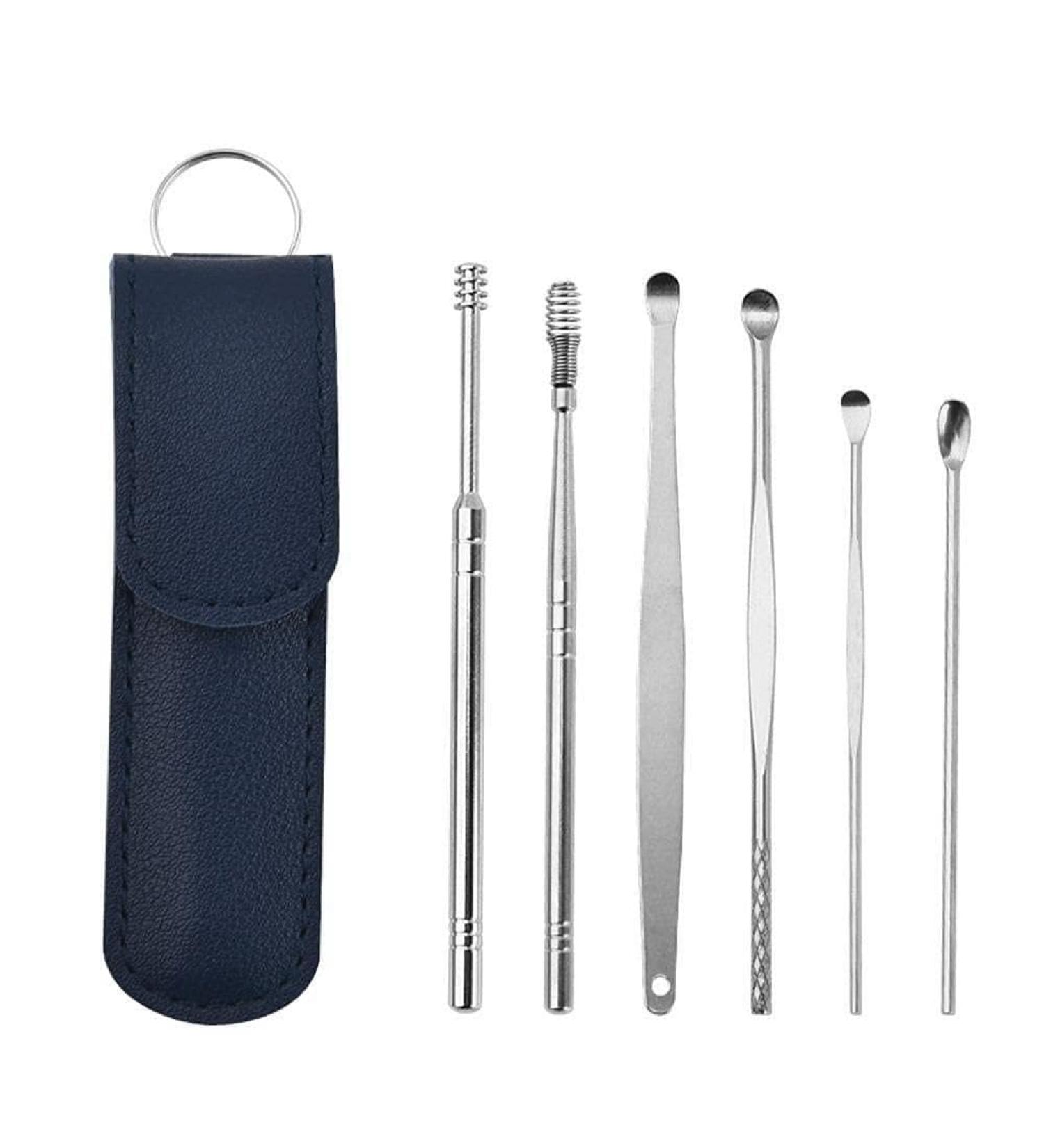 6PCS Ear Cleaner Wax Removal Tools - Earwax Remover Curette Set for Ear Care and Health - Buy Online on GoSupps.com