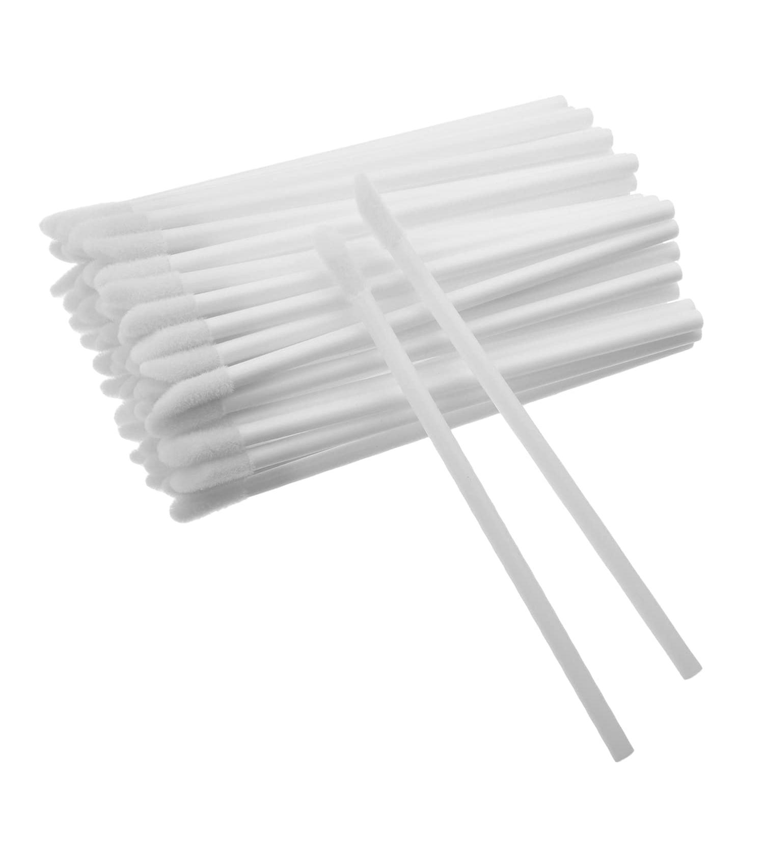 50pcs Disposable Lipstick Gloss Wands - White Lip Brush Applicators for Makeup & Beauty - Buy Online on GoSupps.com