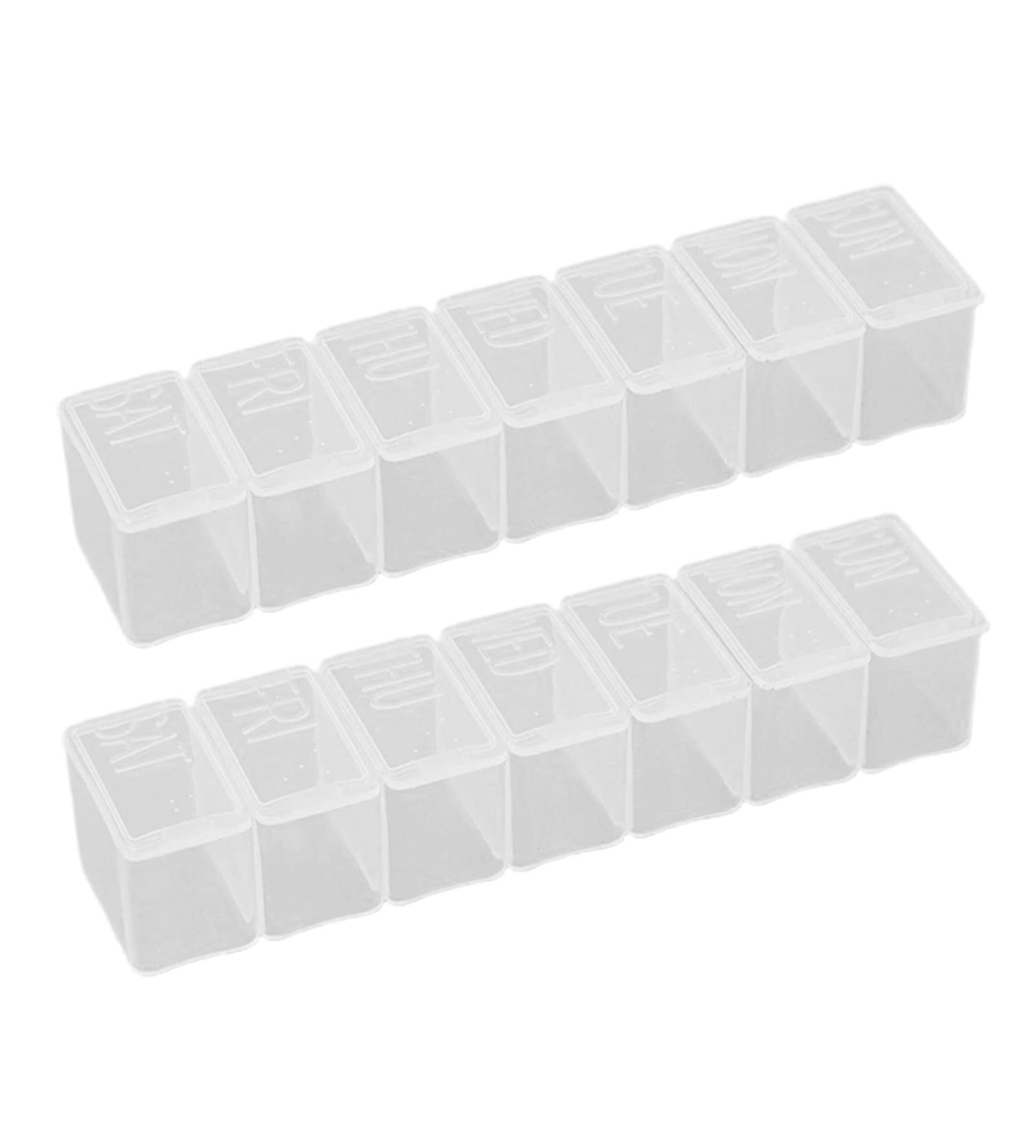 2Pcs Transparent Pill Cases | Convenient Visible Pill Organizers for Easy Storage - International Shipping Available - Buy Online on GoSupps.com