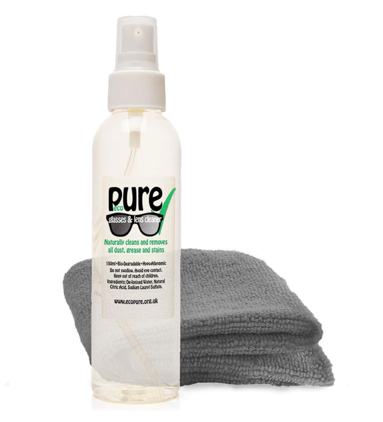 Natural Glasses & Lens Cleaning Kit - 150ml | Removes Dust, Dirt, Marks, Stains | Safe for Coated Lenses - Buy Online on GoSupps.com