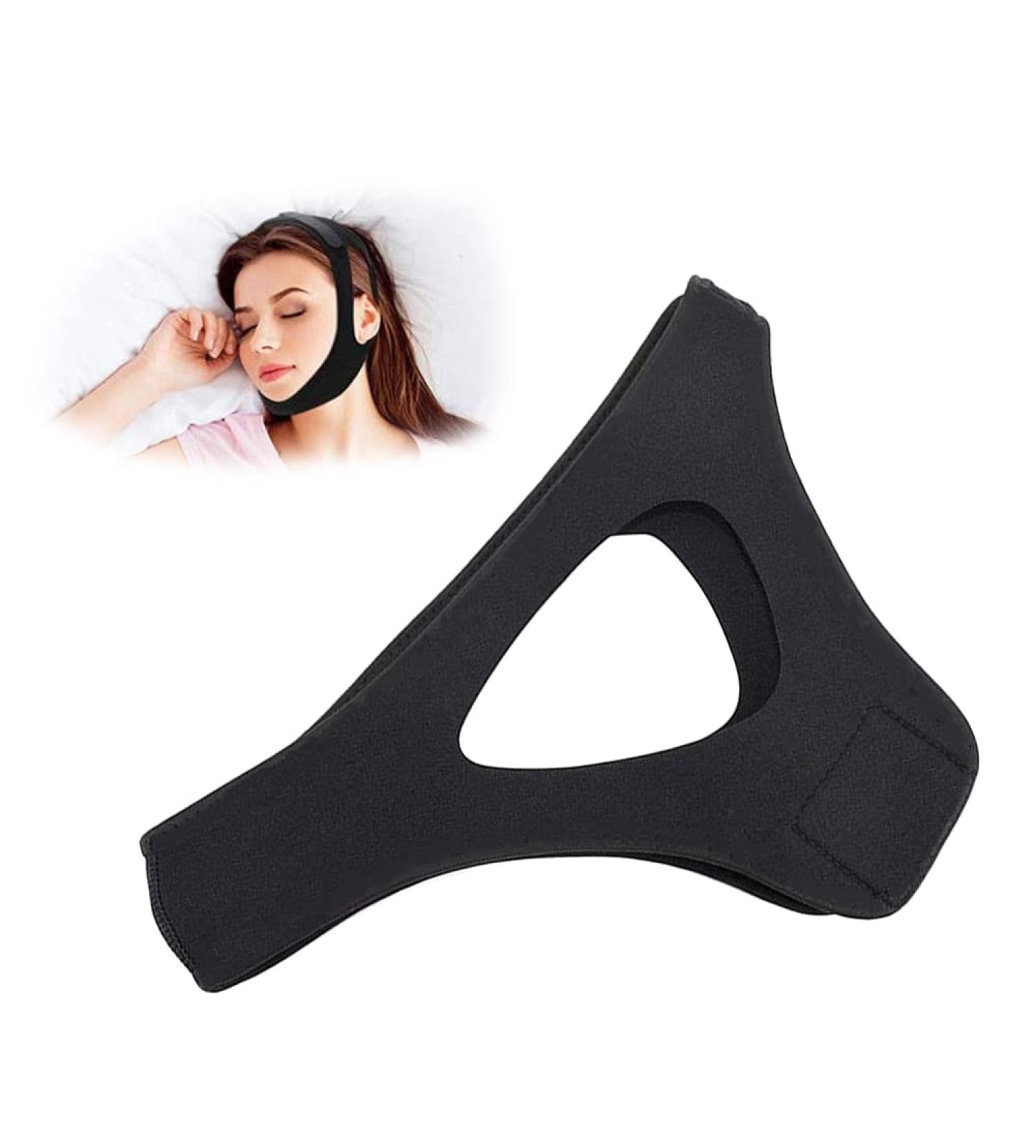 Anti Snore Chin Strap - Stop Snoring and Improve Sleep Quality for Men and Women - Black - Buy Online on GoSupps.com
