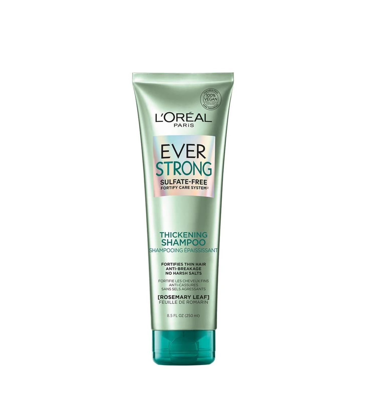 L'Oreal Paris EverStrong Thickening Shampoo - Rosemary Scent 8.5 Fl Oz | Optimal Hair Care for Stronger Thicker Hair - Shop Internationally - Buy Online on GoSupps.com