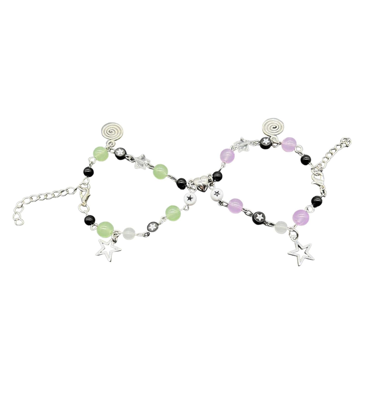 Buy OralGos Practical Magnetic Clasp Acrylic Alloy Bangle Bracelet - Comfortable Beaded Chains for Stylish Fashion - Buy Online on GoSupps.com