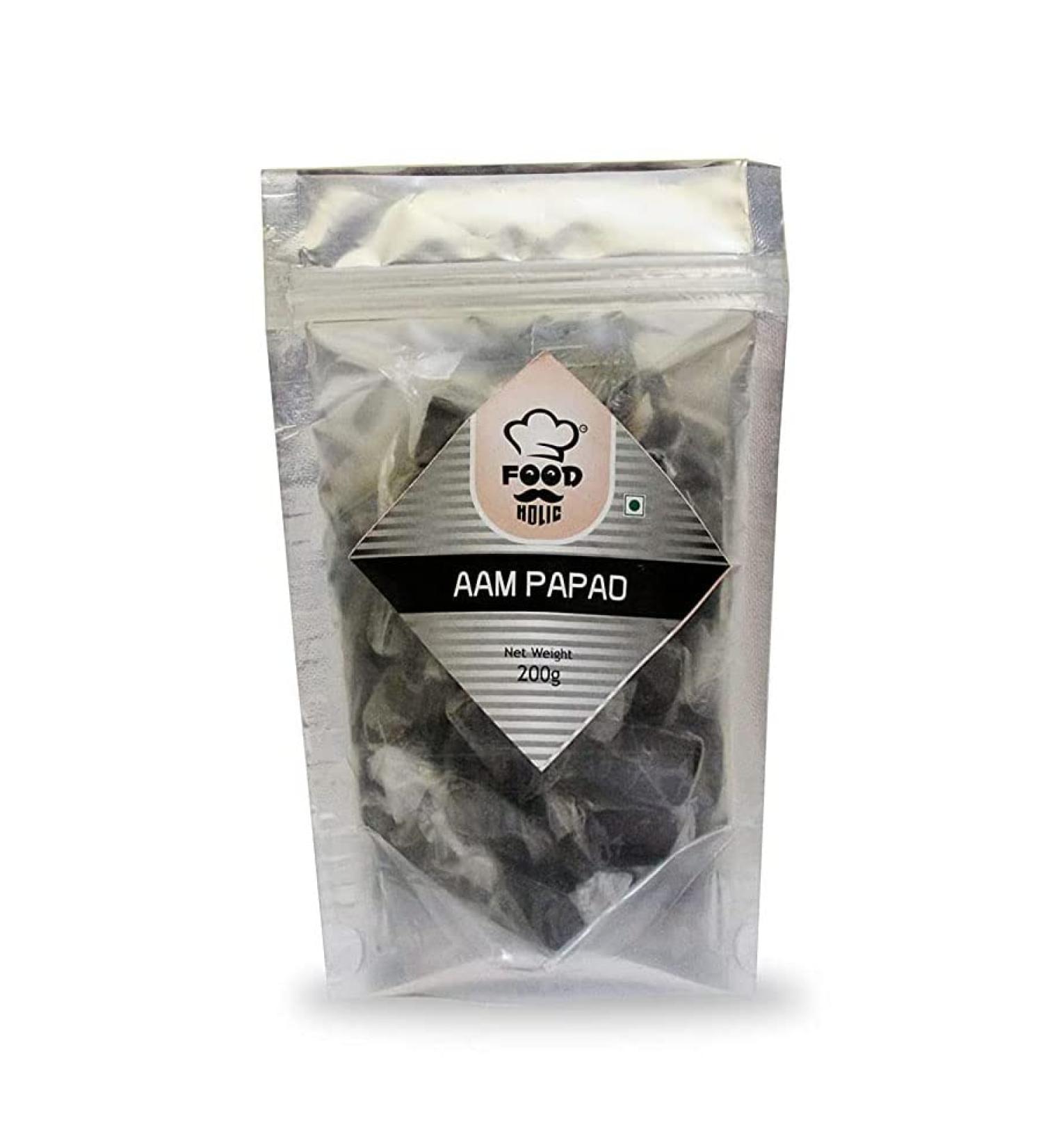 FOODHOLIC Brand Aam papad Premium Khatta Aam Papad Slice Bar Made in India (200 GM)_Packing May Vary - Buy Online on GoSupps.com