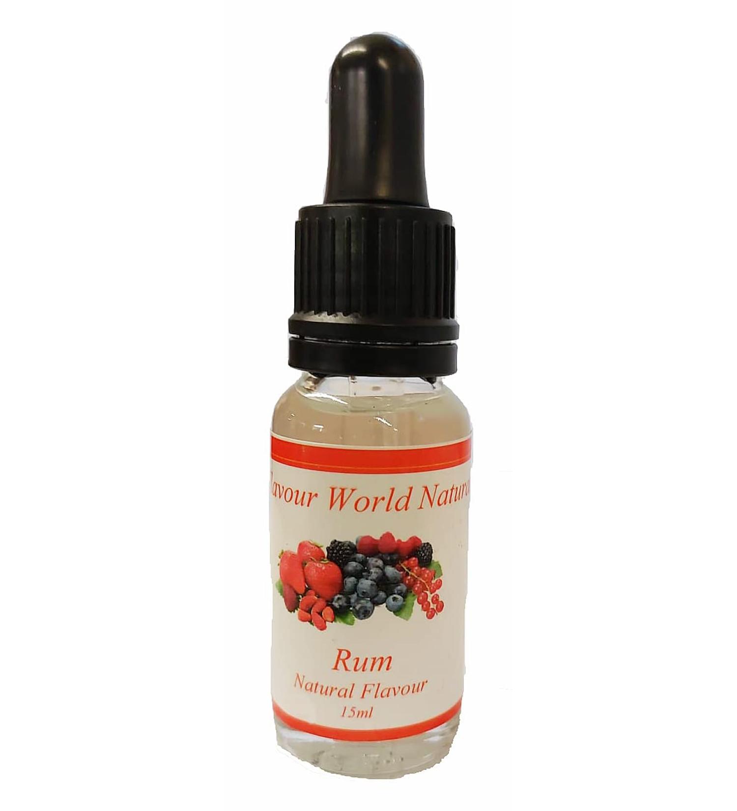 Flavour World Extra Strong All Natural Food Flavouring Essence Concentrate 15ml (with pipette) (Rum)