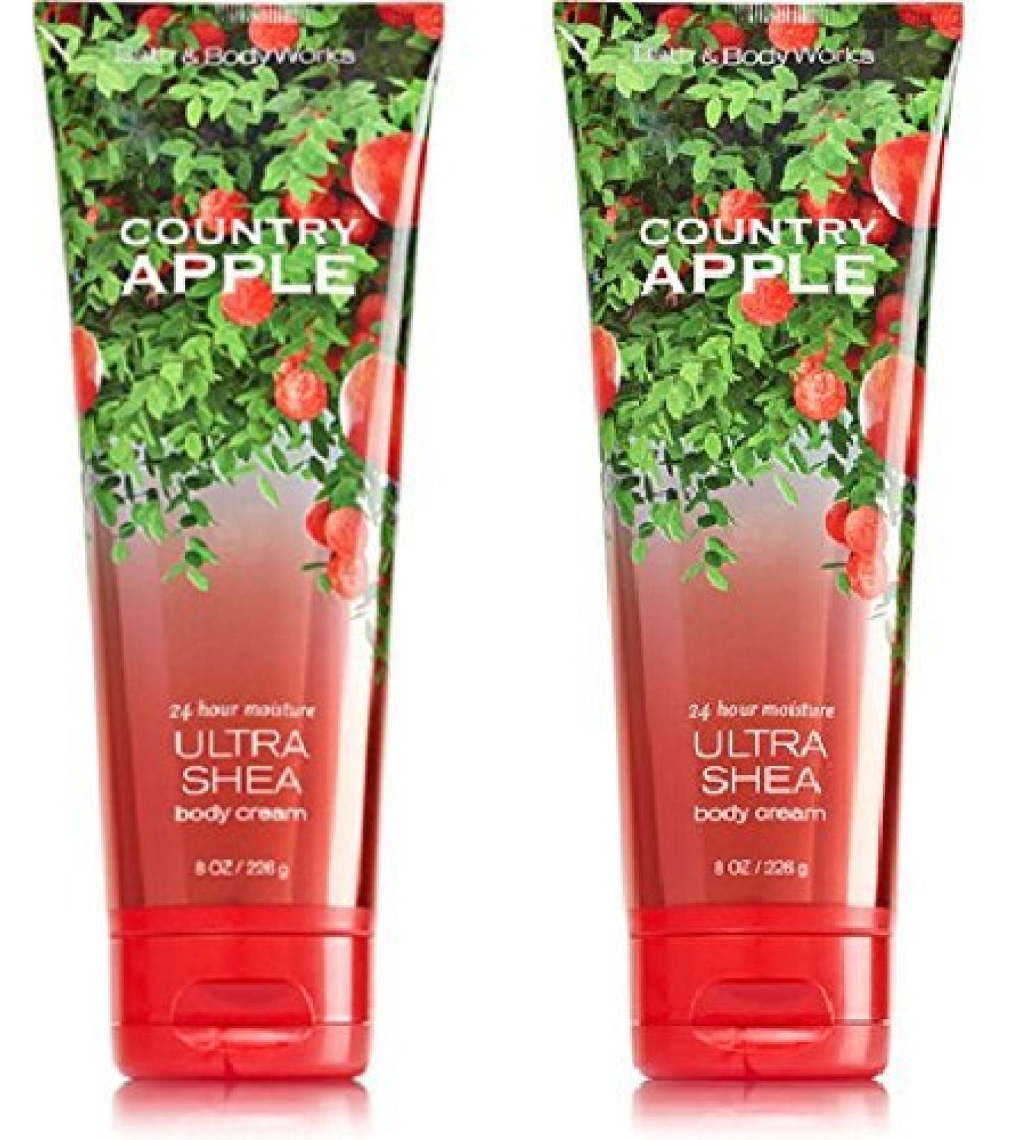 Bath and Body Works (2) Country Apple Body Creams-8 oz. Bottles