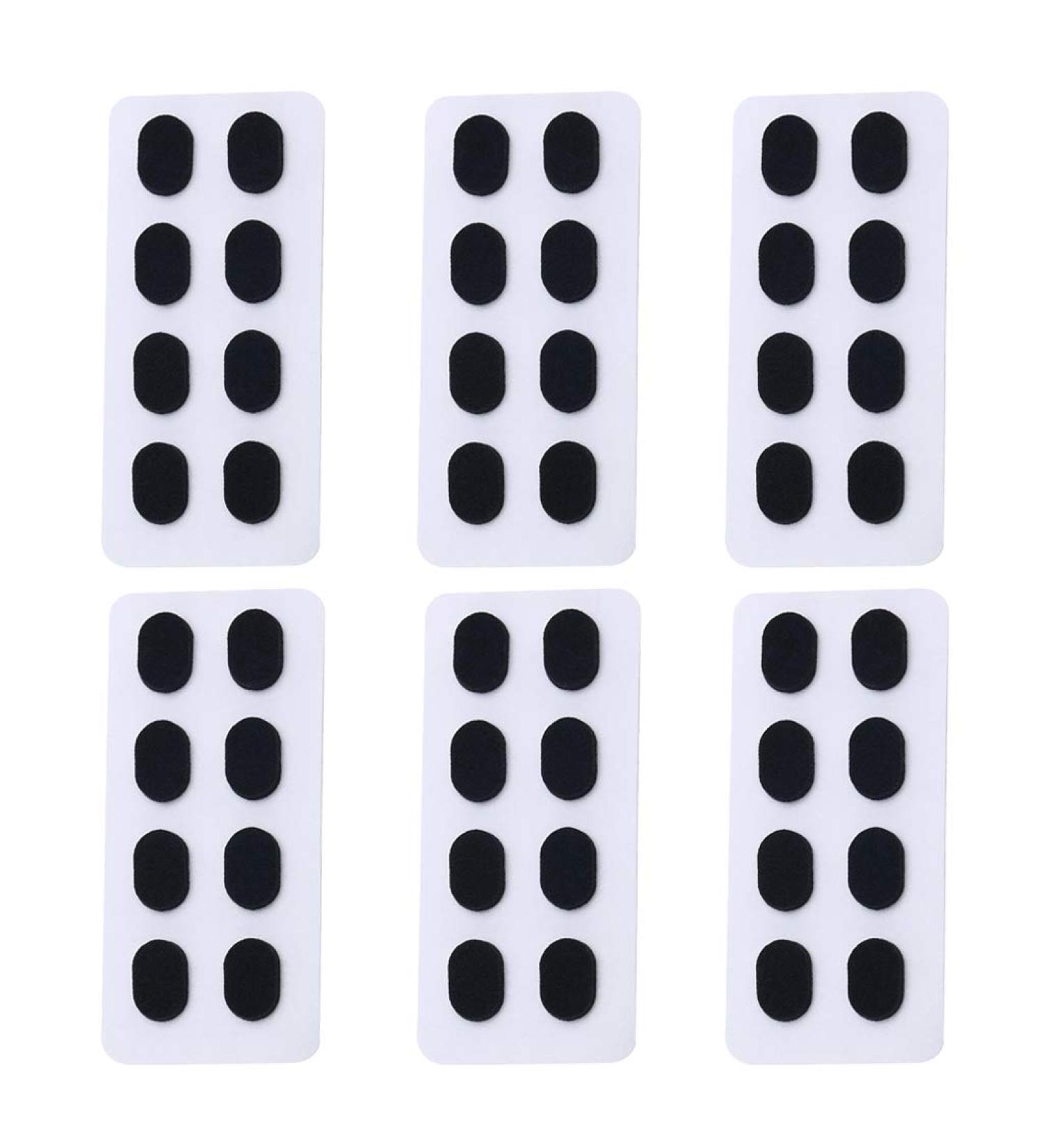 24 Pairs Non-Slip Soft Adhesive Nose Pads for Glasses & Spectacles - Black 1.0 mm - International Shipping Available - Buy Online on GoSupps.com