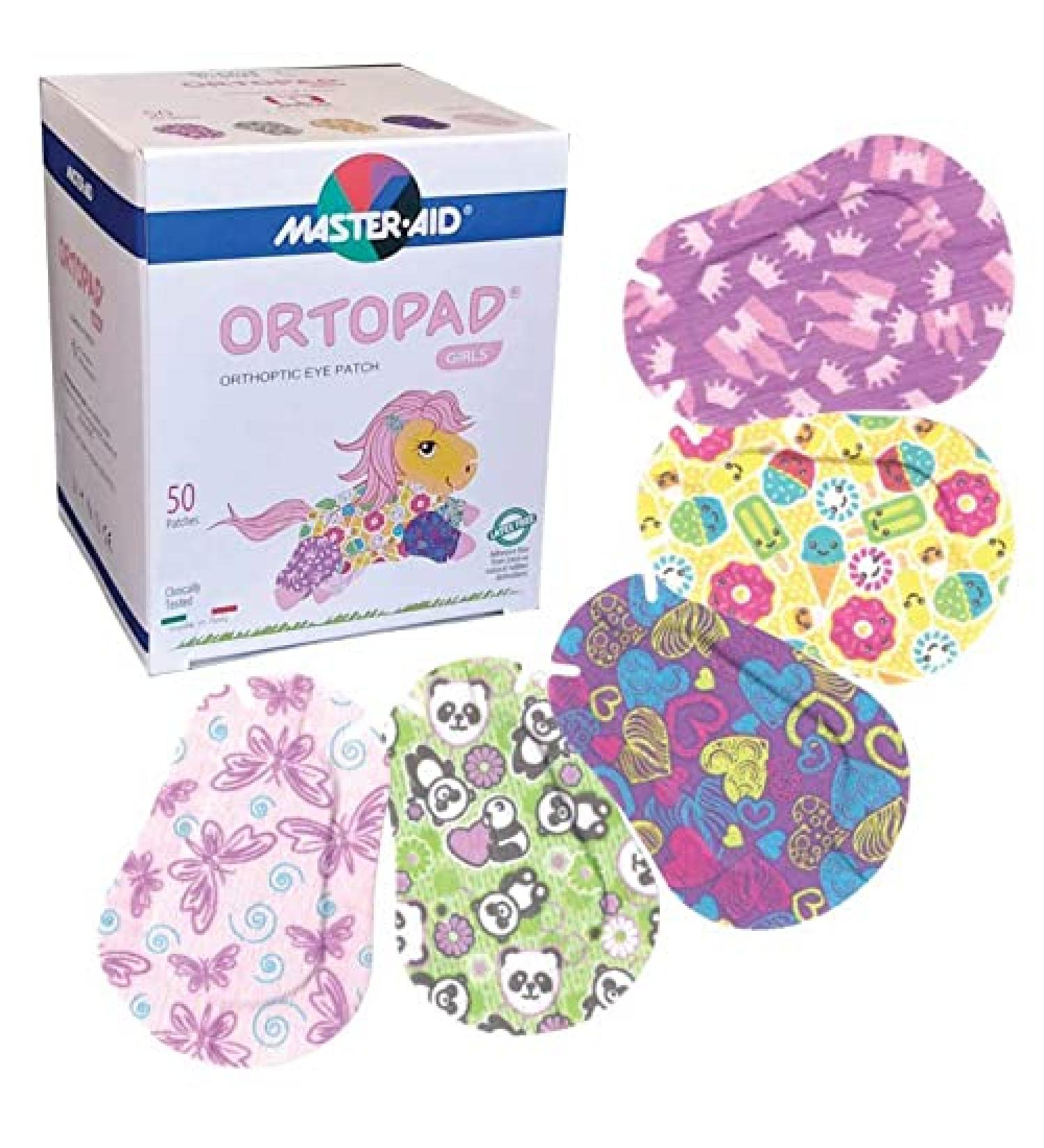 Ortopad Bamboo Girls Eye Patches 50/Box (Junior Size 0-2 yrs) - Ice Cream Pack | 50 Count - Buy Online on GoSupps.com