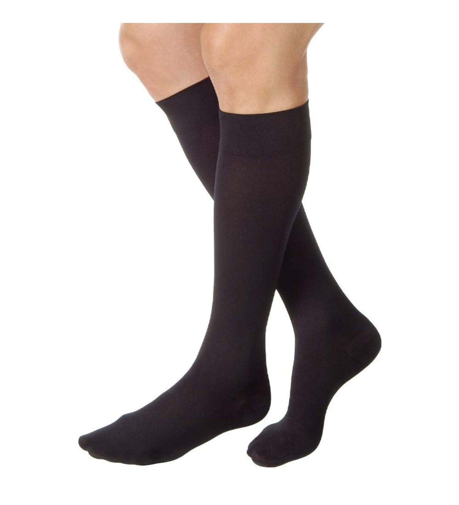 JOBST Relief Knee High Compression Stockings 15-20 mmHg - X-Large Full Calf, Black - 1 Pair - Buy Online on GoSupps.com