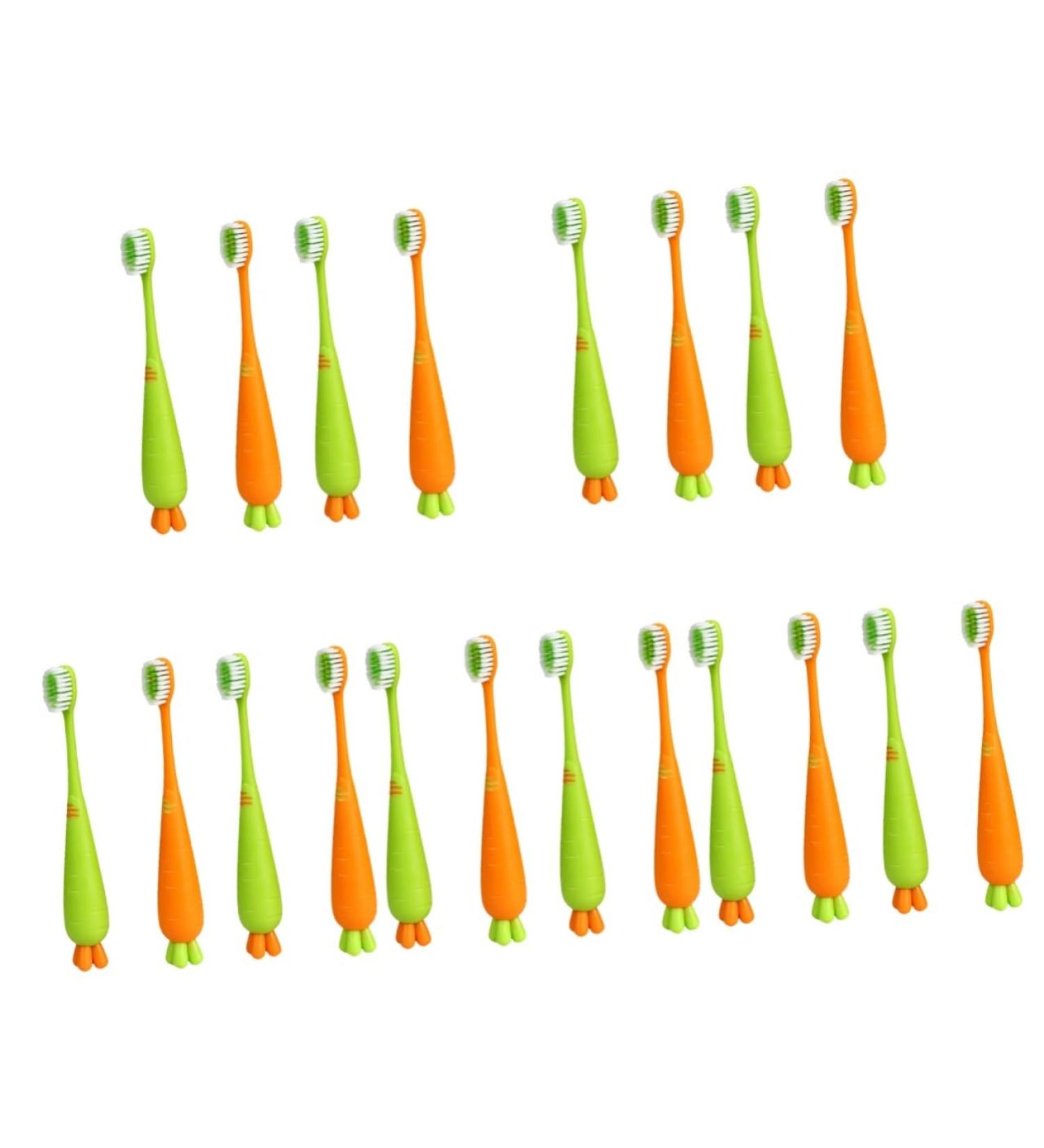 Minkissy 20-Pack Extra Soft Children's Manual Toothbrushes - Travel-Friendly TPR Contour Brush for Kids - Bulk Oral Care Solutions - Buy Online on GoSupps.com