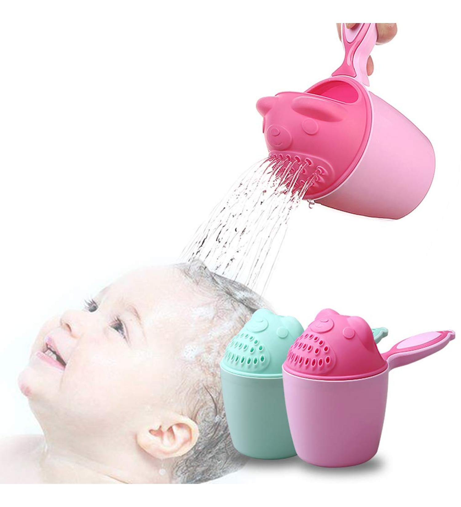 Baby Rinse Cup - Rinse Shampoo Rinser for Infant Bath Time (Bear-Pink) - Buy Online on GoSupps.com
