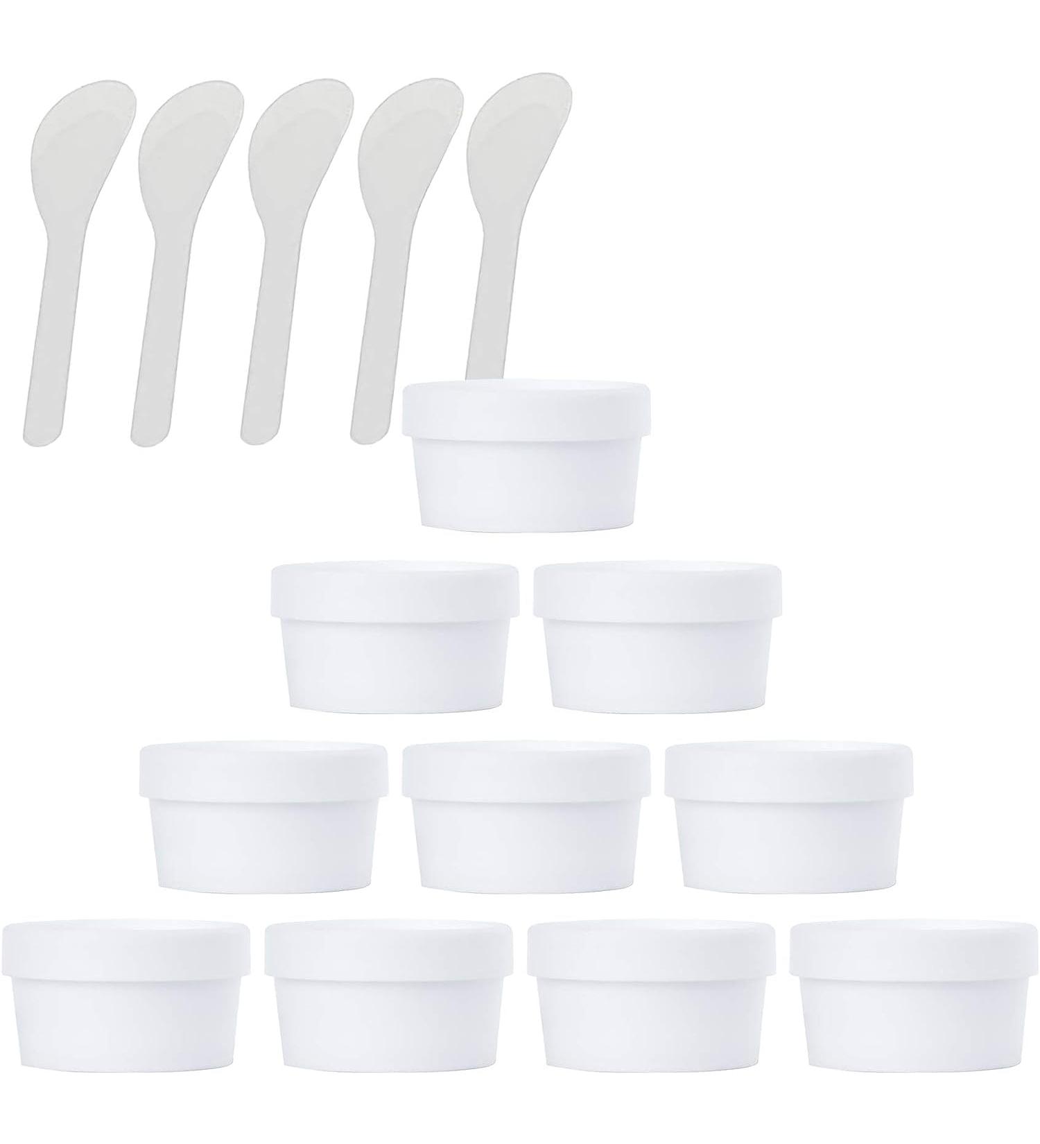 empty jars with lids cosmetic jar B0CKBRDC1B12 PC Empty 50ml Pink Facial Mask Wide Mouth Plastic Jars 50g Leakproof Cosmetic Pot Container with Lids with 6 PC Spatula (Color : Roze Size : 100ml) (C - Buy Online on GoSupps.com