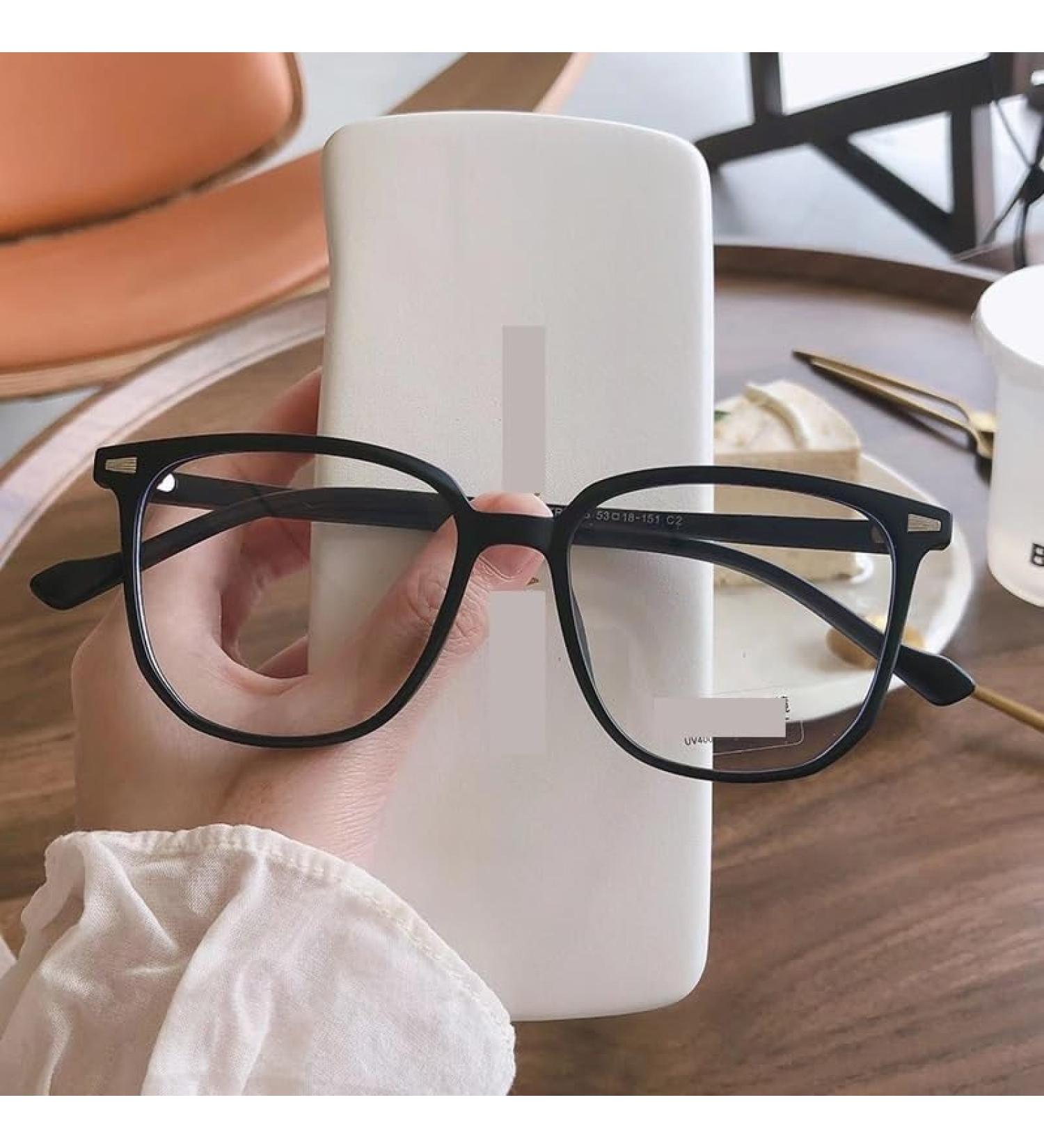 Parwana oversized reading glasses anti-override of the eyes anti-blue light computer reader vintage glasses with a flat light level (color: Balck Size: +100) +100 Balck