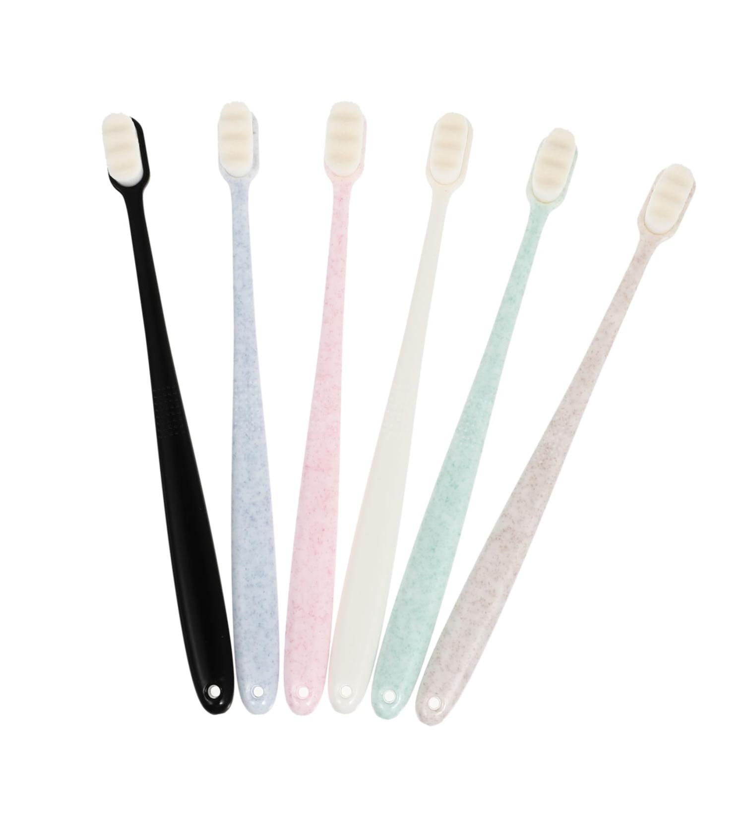 Homsfou 6-Pack Toothbrush Floss Picks | Sensitive Gums Protection | Soft Bristle Cleaning Brushes for Effective Oral Care - Buy Online on GoSupps.com