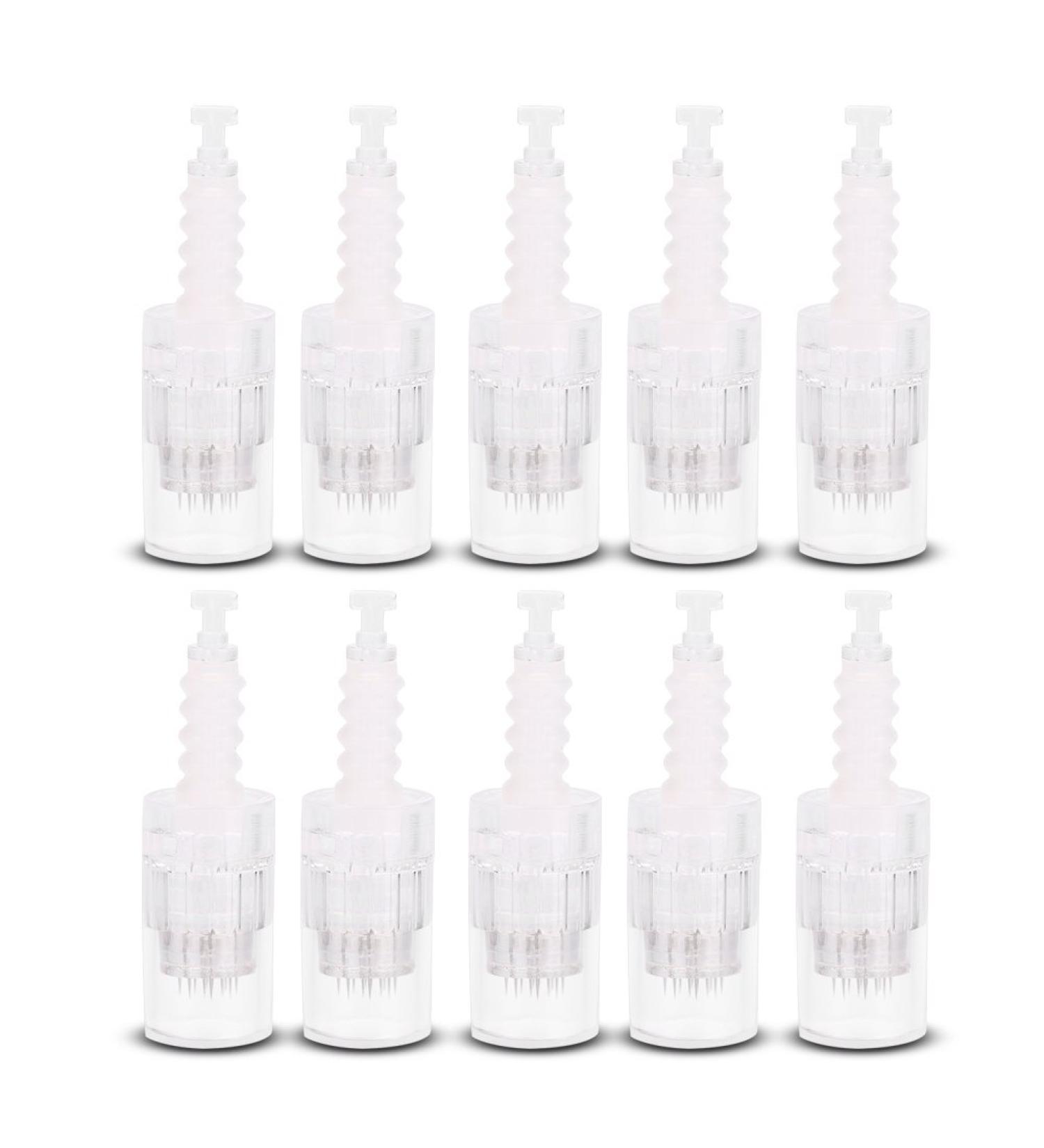 12 Pins Microneedling Needle Cartridges - 10 Pack for Derma Pen & Electric Micro Needle Roller | International Shipping - Buy Online on GoSupps.com