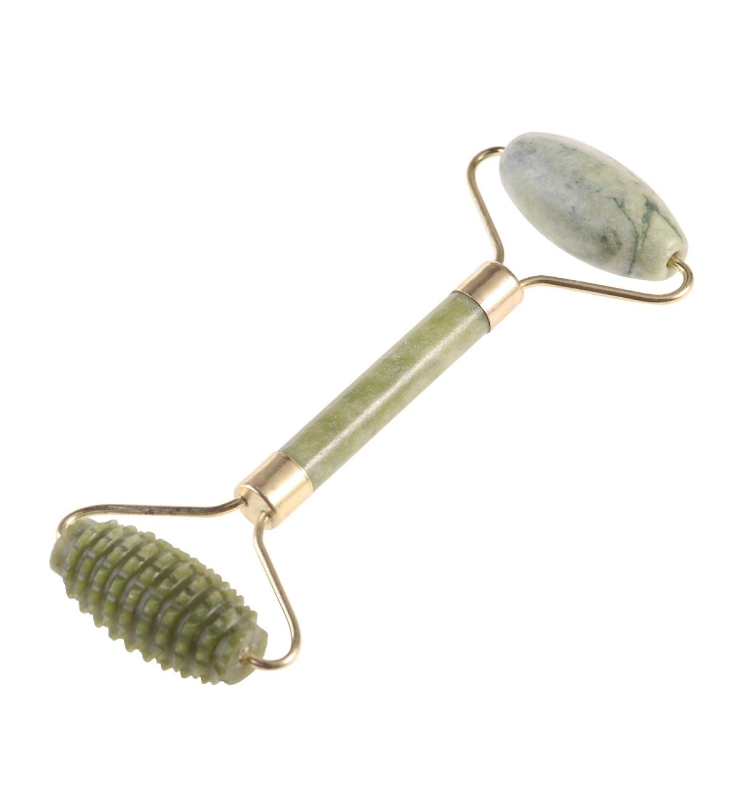 Rosenice Jade Massage Roller | Face Slimming & Body Massager | Acupuncture Tool with 2 Roller Designs - Buy Online on GoSupps.com