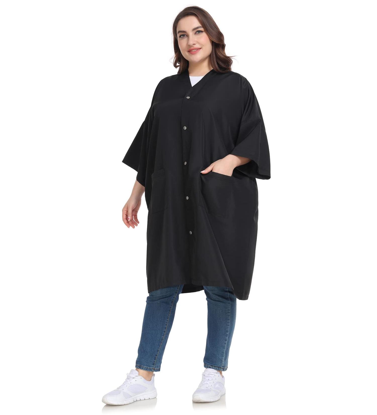 PERFEHAIR Plus Size Salon Client Gown Capes - Kimono Style Hair Coloring Wrap for Women & Men | Lightweight Dog Grooming Smock with Pockets - Buy Online on GoSupps.com