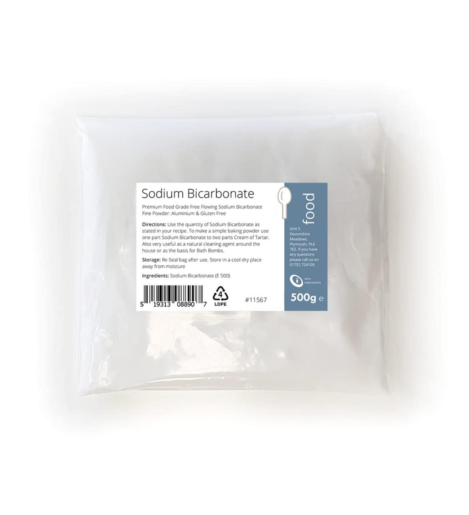 Sodium Bicarbonate of Soda - 500g | 100% Food Grade | Cooking Bath Bombs & Cleaning 500 g (Pack of 1)