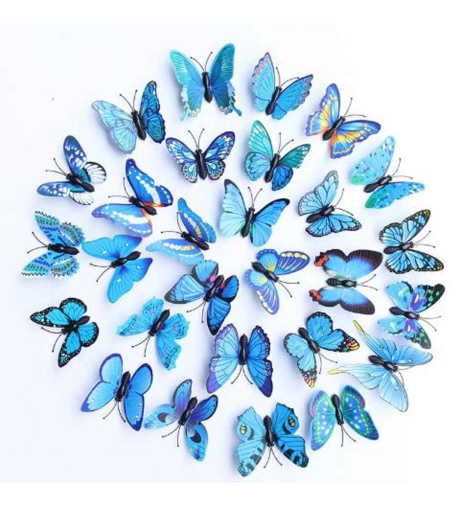 Bartosi Blue Butterfly Hair Clips - Pack of 20 Decorative Bobby Pins for Women and Girls - Buy Online on GoSupps.com