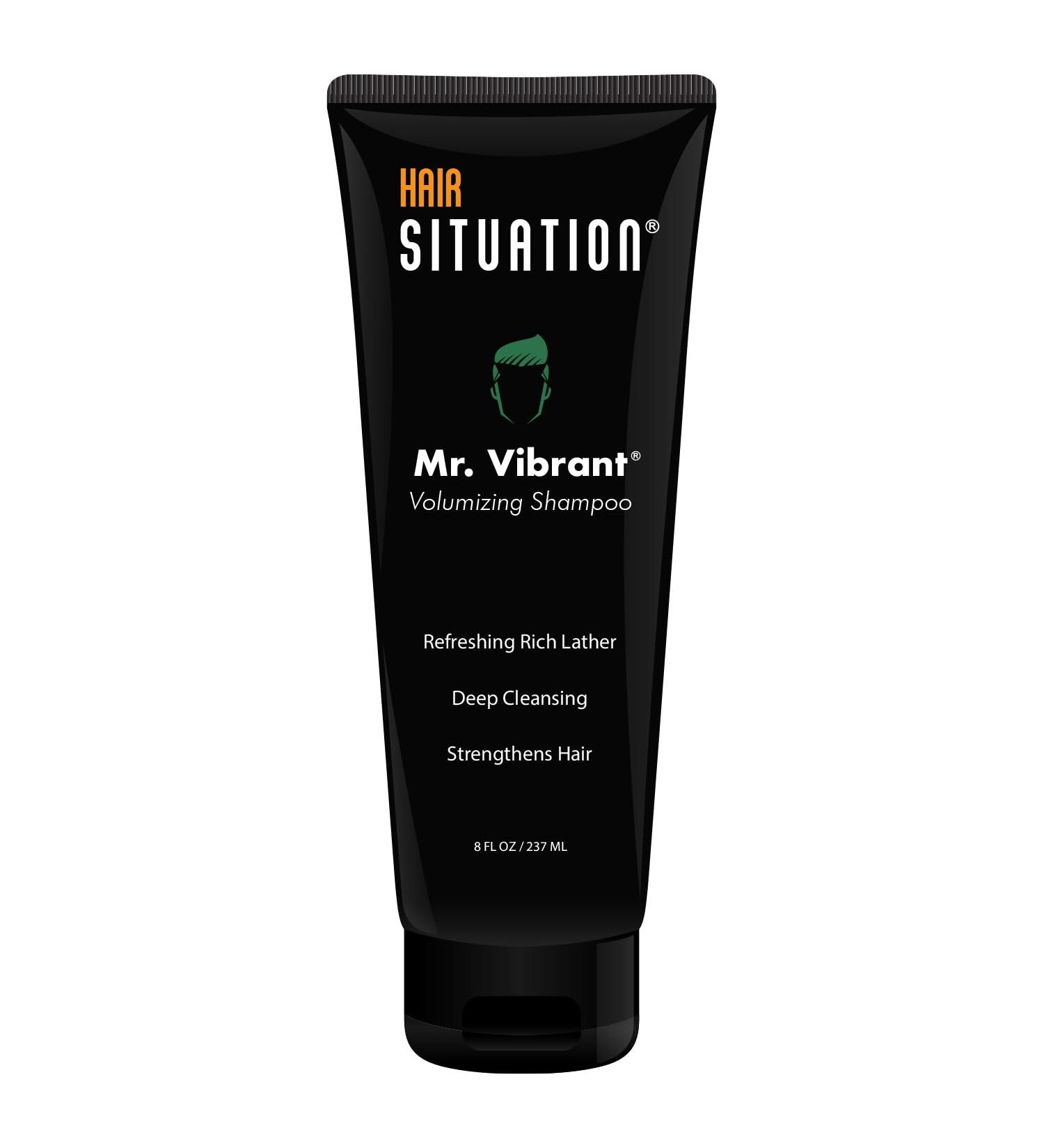 Mr. Vibrant Volumizing Shampoo - DHT Blocker for Thinning Hair - 8 FL Oz | Fight Hair Loss & Achieve Fuller Hair - Buy Online on GoSupps.com