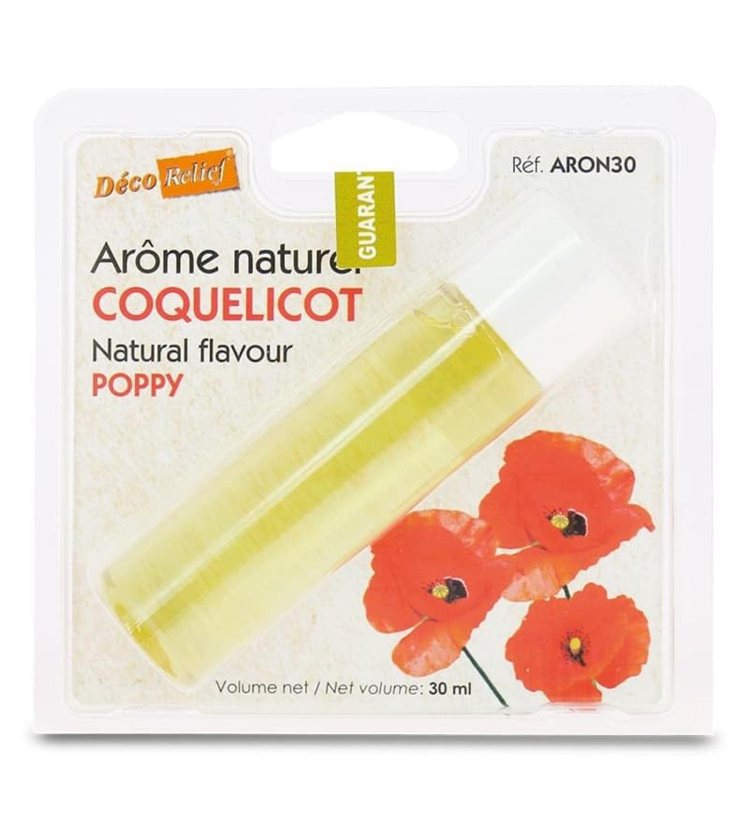 D co Relief - Natural Poppy Flavor 30 ml - Food Flavoring for Pastry Cooking - Professional Ingredient