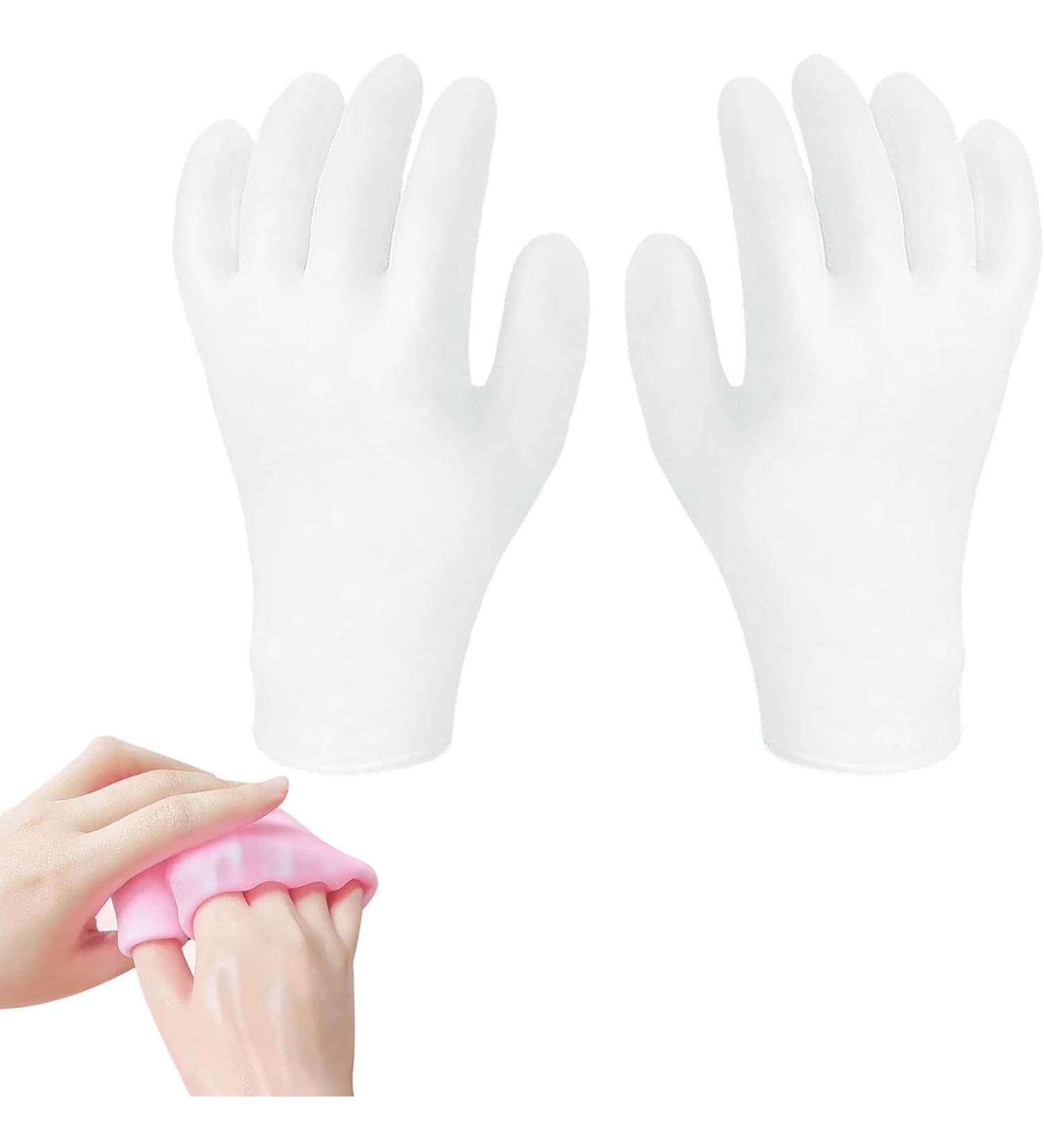Overnight Hand Mask Intensive Hand Moisturizing and Repairing Gloves Sleeping Spa Silicone Gloves Hand Moisturizer Care Washable Moisture Gloves for Women Men (White) - Buy Online on GoSupps.com