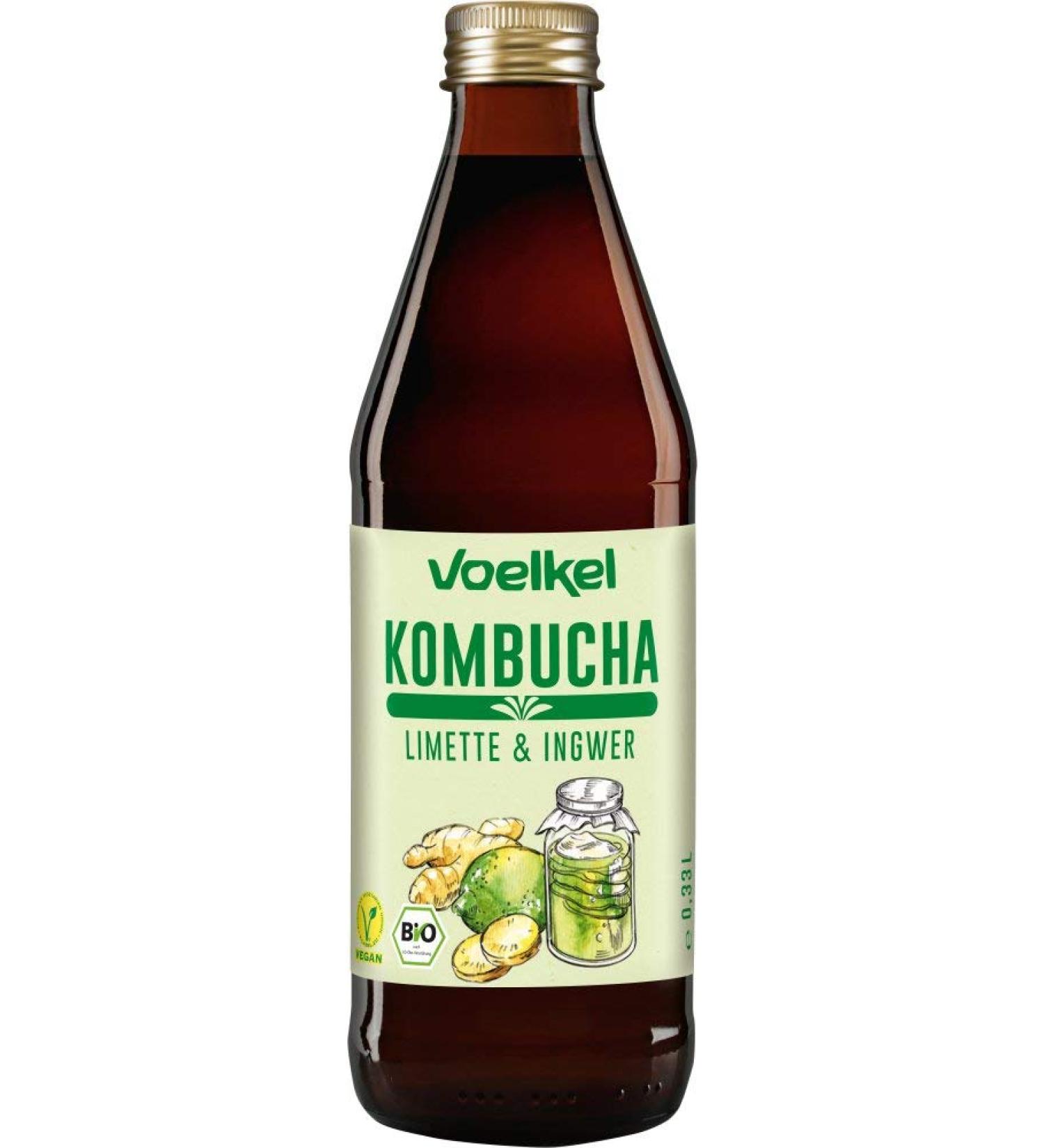 Voelkel Organic Kombucha Lime Ginger (6 x 330 ml)