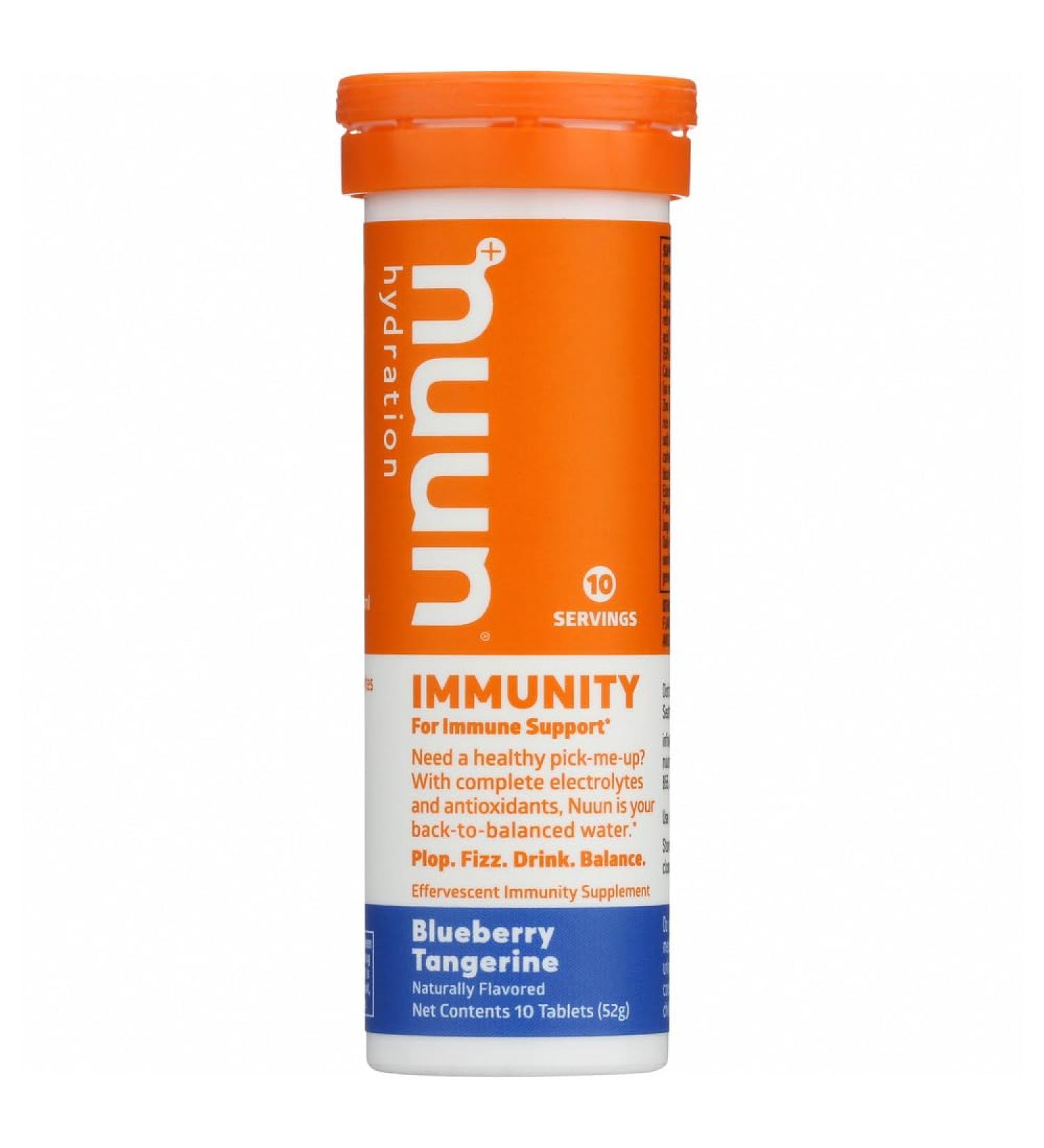 Nuun Immunity: Blueberry Tangerine Enhanced Hydration Tablets (2-Pack of 10 Tabs each) - Buy Online on GoSupps.com