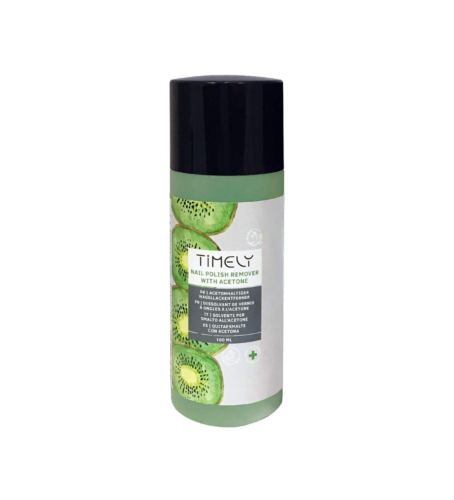 Timely Nail polish remover with acetone 100 ml kiwi fragrance express effect - Buy Online on GoSupps.com
